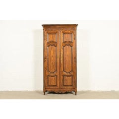 Baker Furniture French Provincial Louis XV Oak Armoire Dresser, Circa 1960s