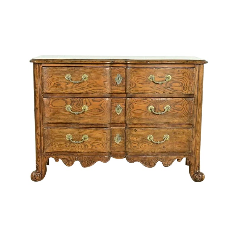 Baker Furniture French Provincial Louis XV Oak Dresser or Chest of Drawers