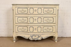 Baker Furniture French Provincial Louis XV Painted Chest of Drawers, Circa 1960s