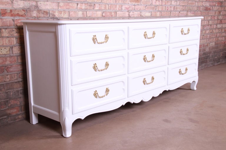 Baker Furniture French Provincial Louis Xv Triple Dresser Newly Refinished For Sale At 1stdibs