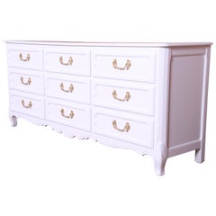 Baker Furniture French Provincial Louis XV Triple Dresser, Newly Refinished