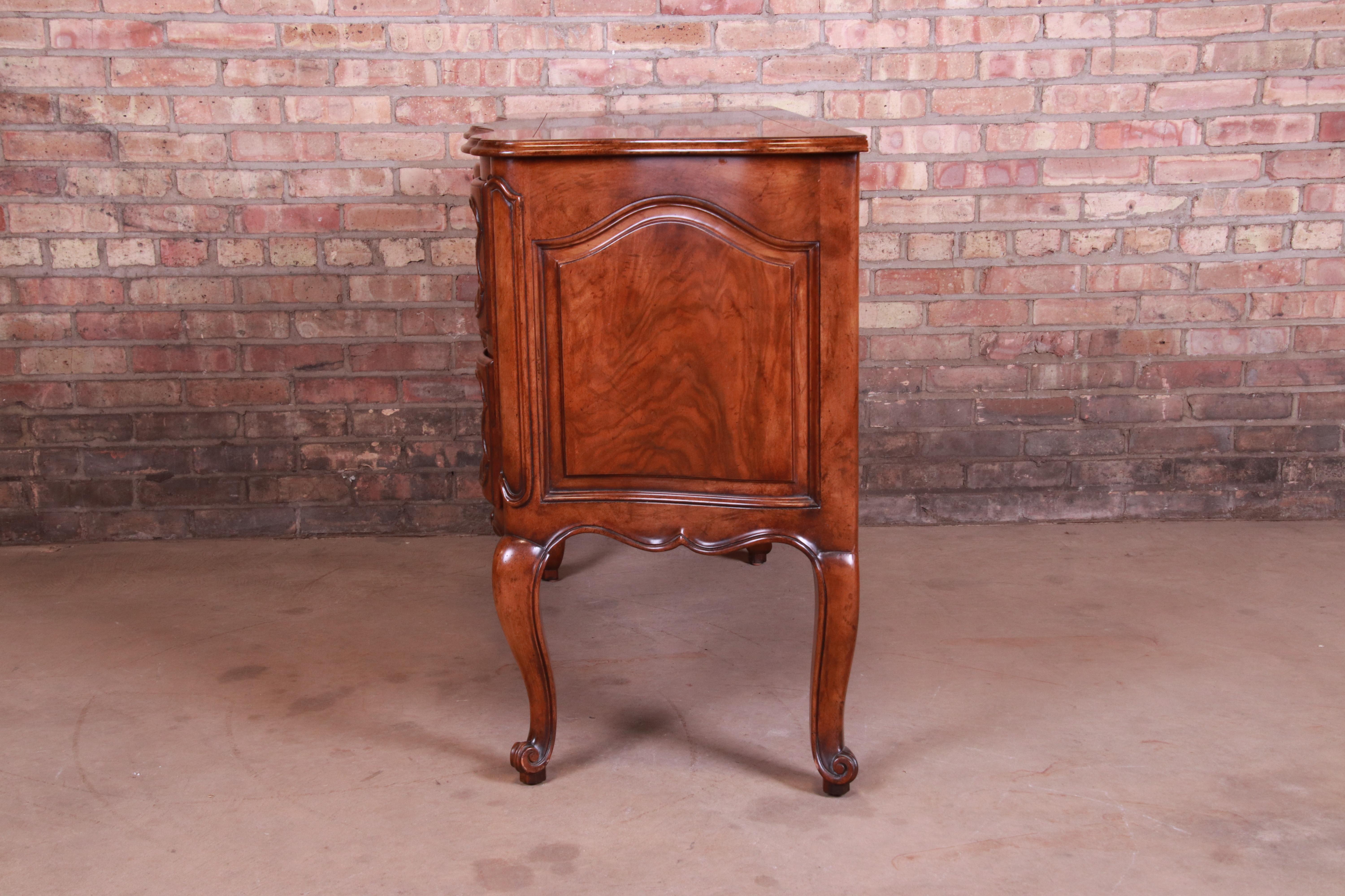 Baker Furniture French Provincial Louis XV Walnut Server or Commode 8