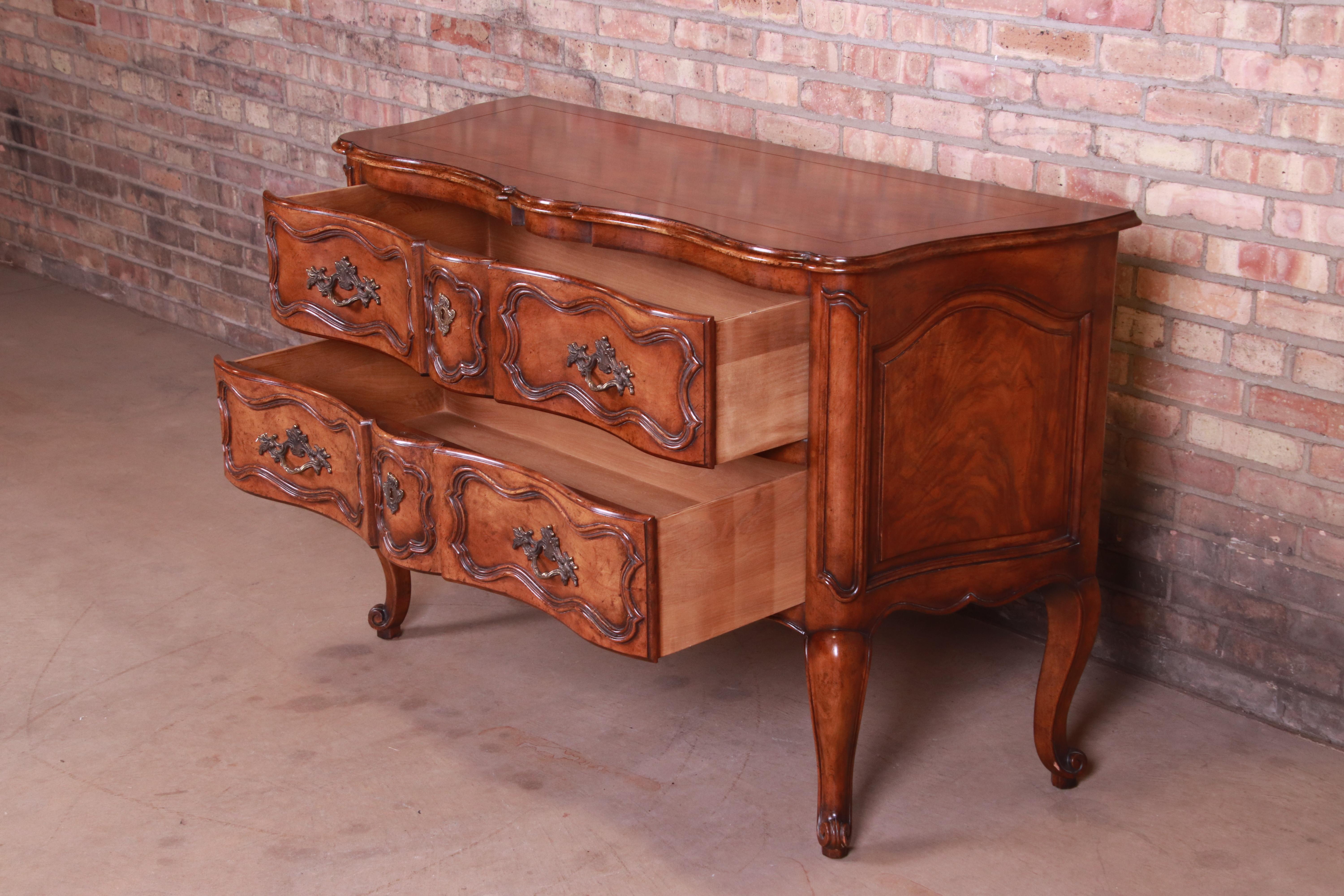 Baker Furniture French Provincial Louis XV Walnut Server or Commode 1