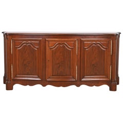 Baker Furniture French Provincial Louis XV Walnut Sideboard, Newly Refinished