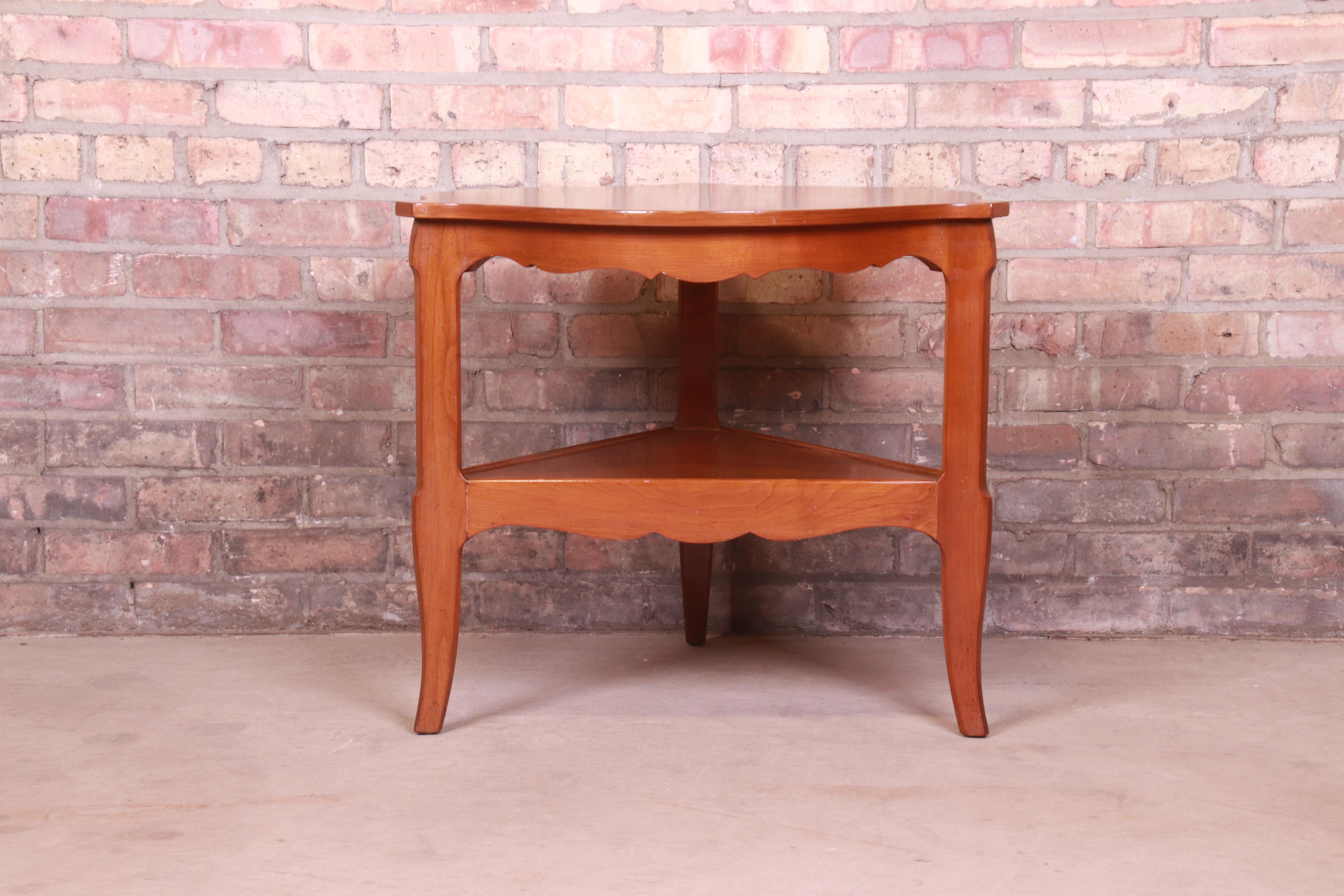 Baker Furniture French Provincial Louis XV Walnut Tea Table, Circa 1960s 5