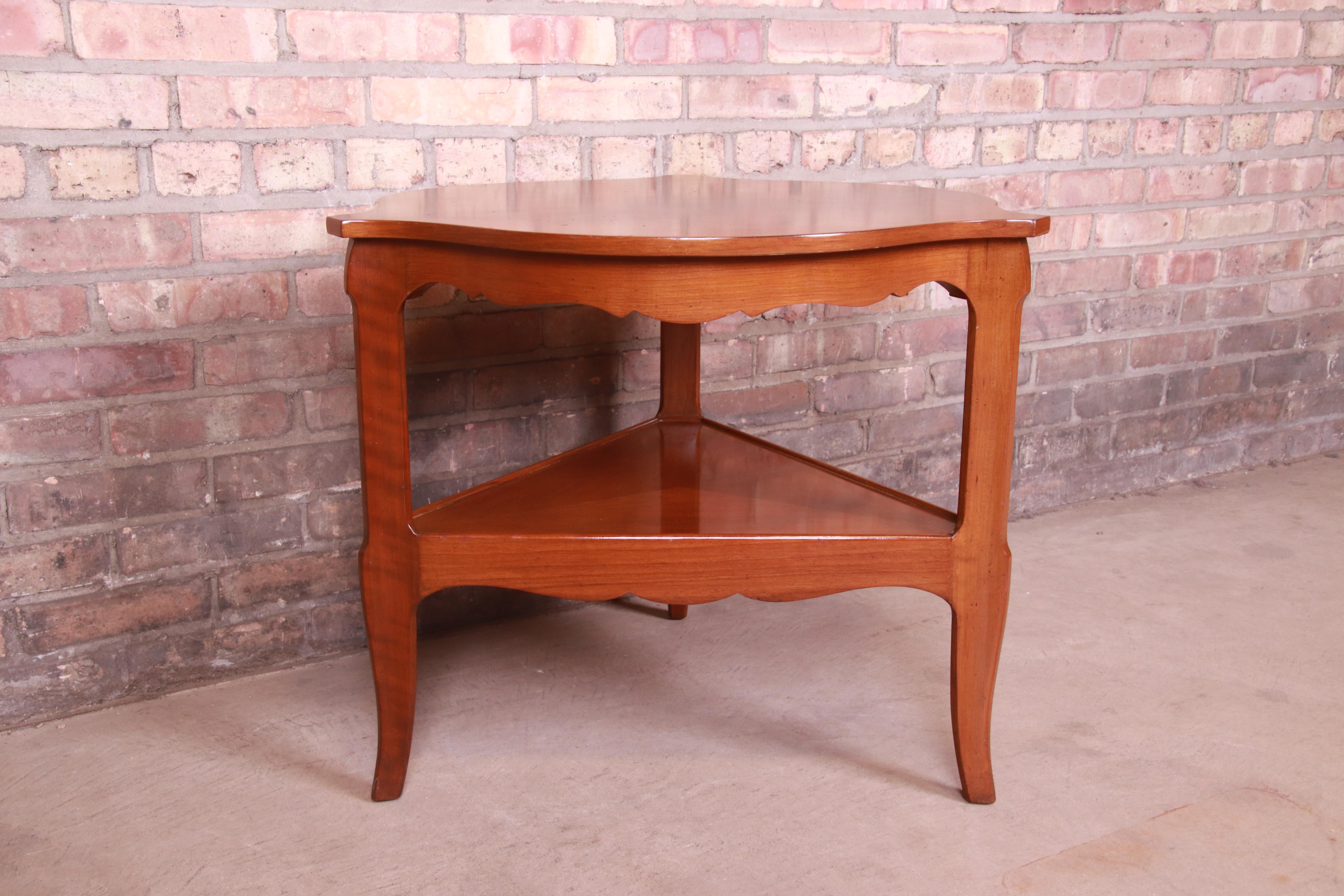 Baker Furniture French Provincial Louis XV Walnut Tea Table, Circa 1960s 3