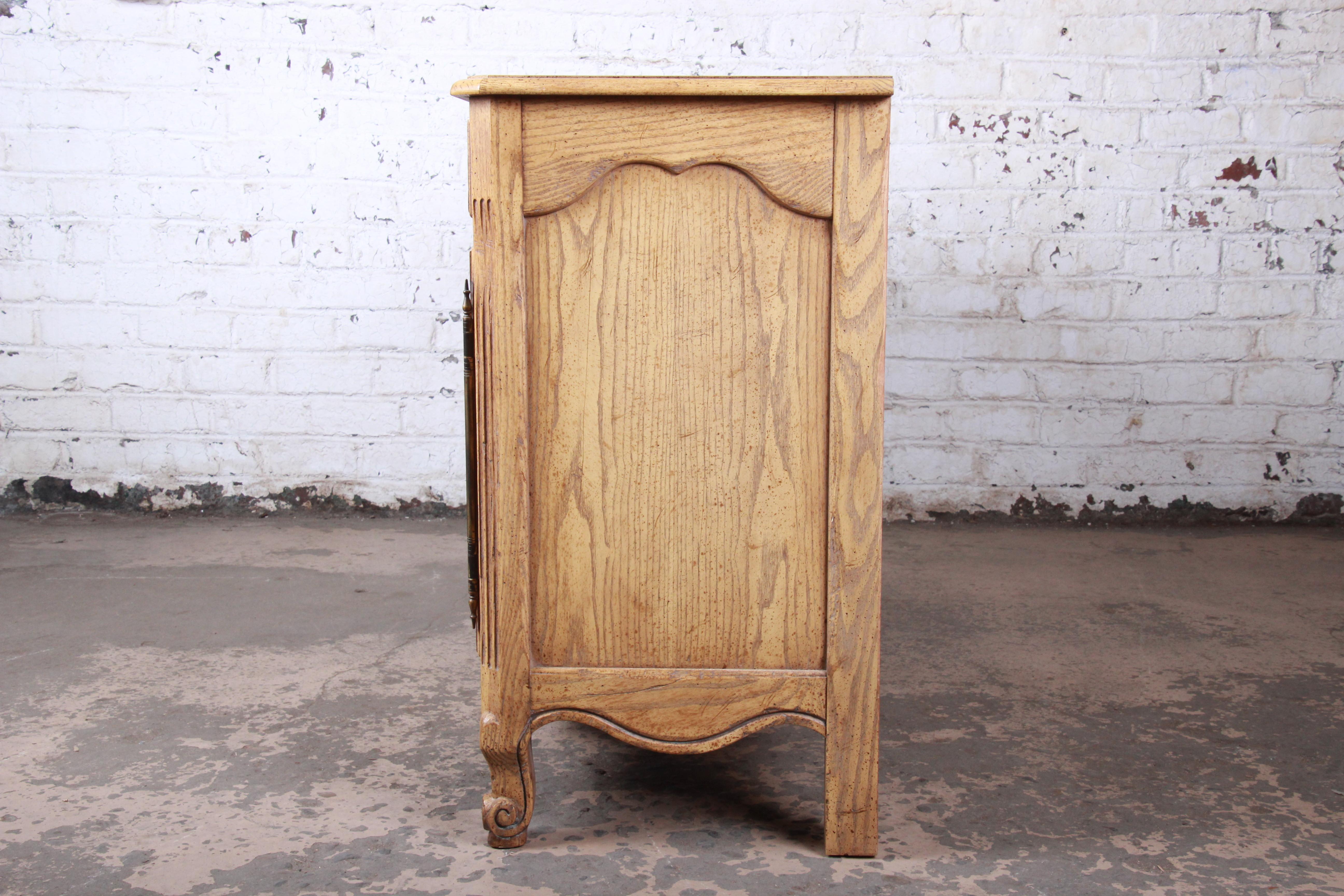 Baker Furniture French Provincial Louis XV White Oak Sideboard Credenza 5