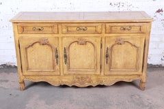 Baker Furniture French Provincial Louis XV White Oak Sideboard Credenza