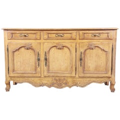 Baker Furniture French Provincial Louis XV White Oak Sideboard Credenza