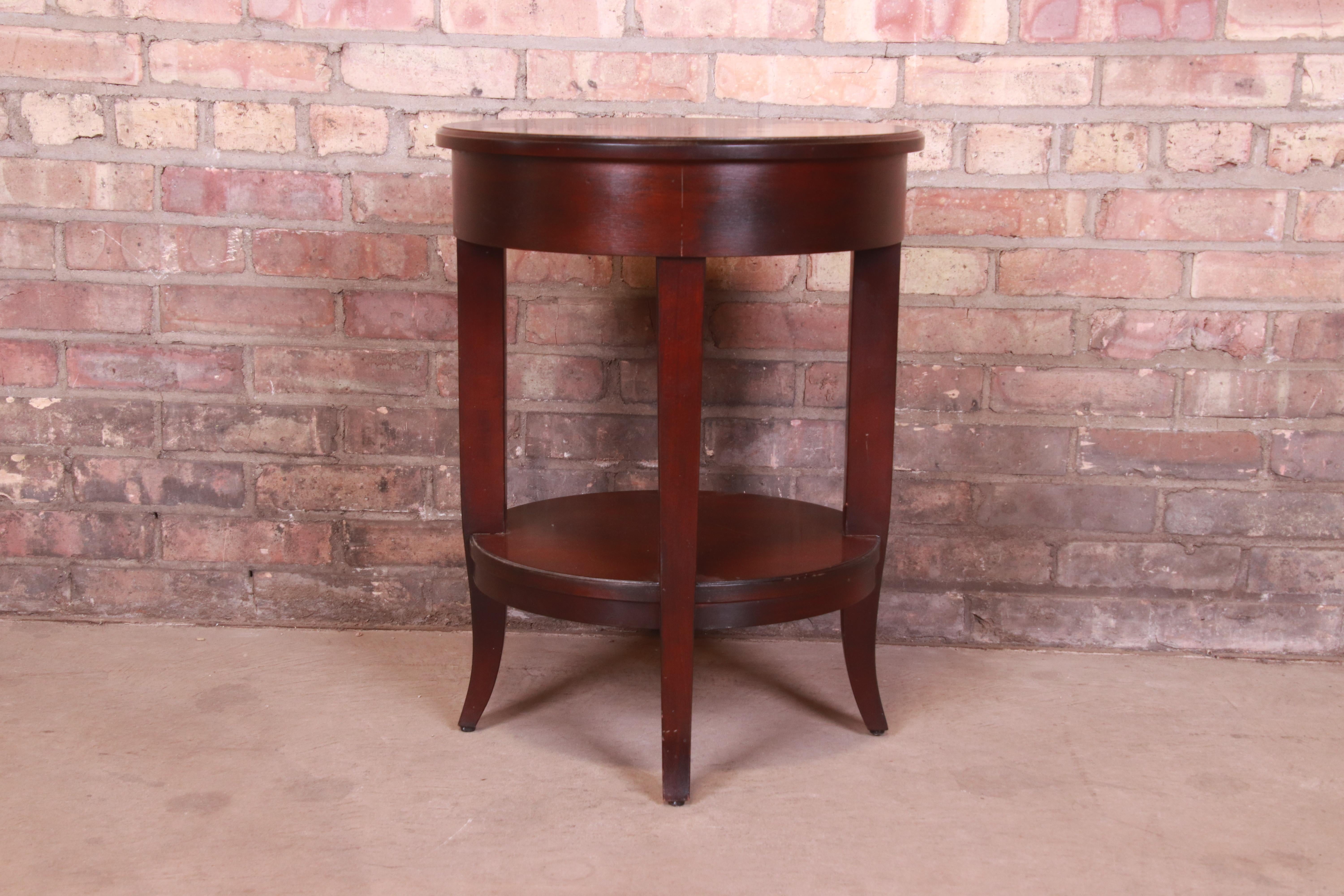 Baker Furniture French Provincial Mahogany Occasional Side Table or Tea Table For Sale 5