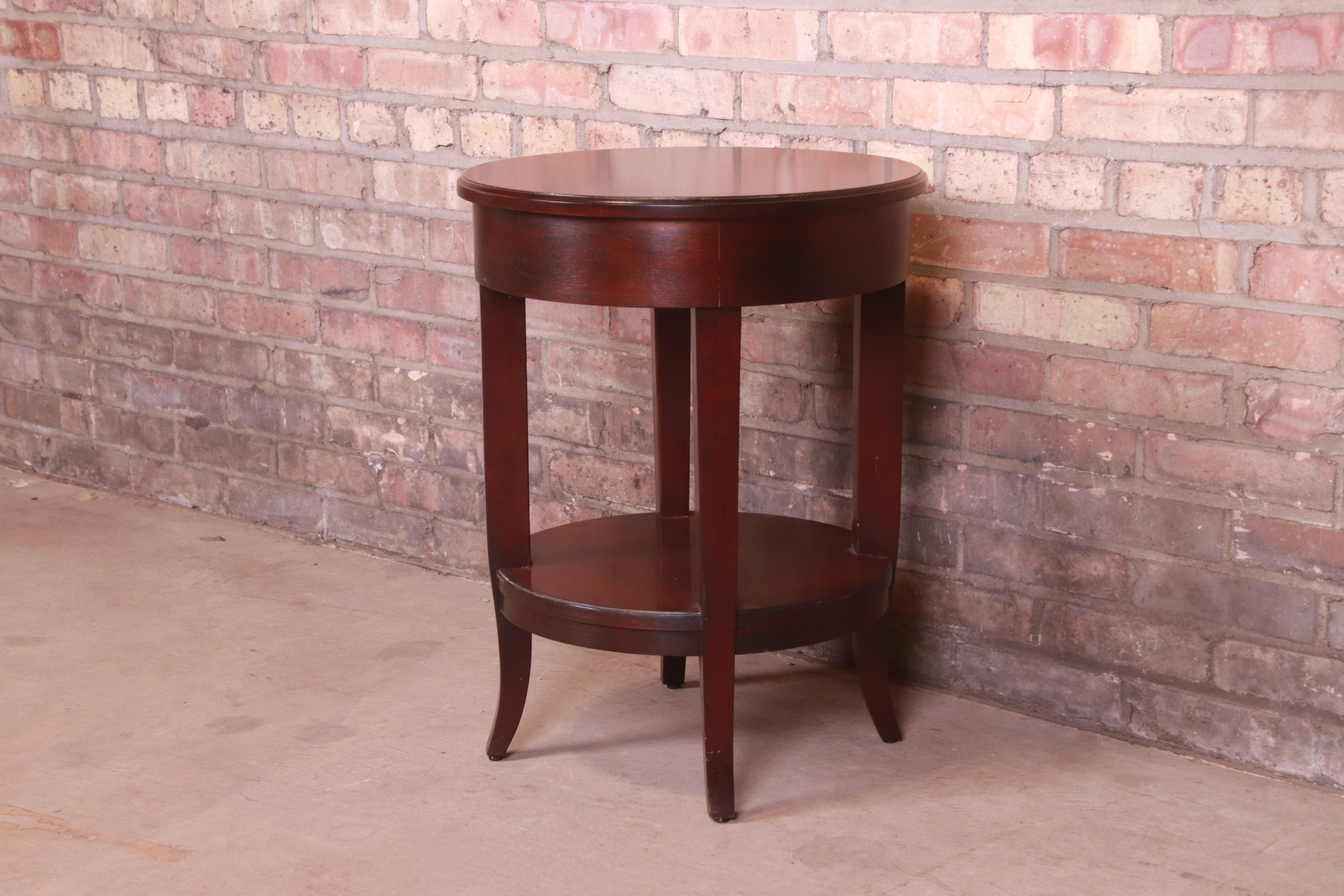 20th Century Baker Furniture French Provincial Mahogany Occasional Side Table or Tea Table For Sale