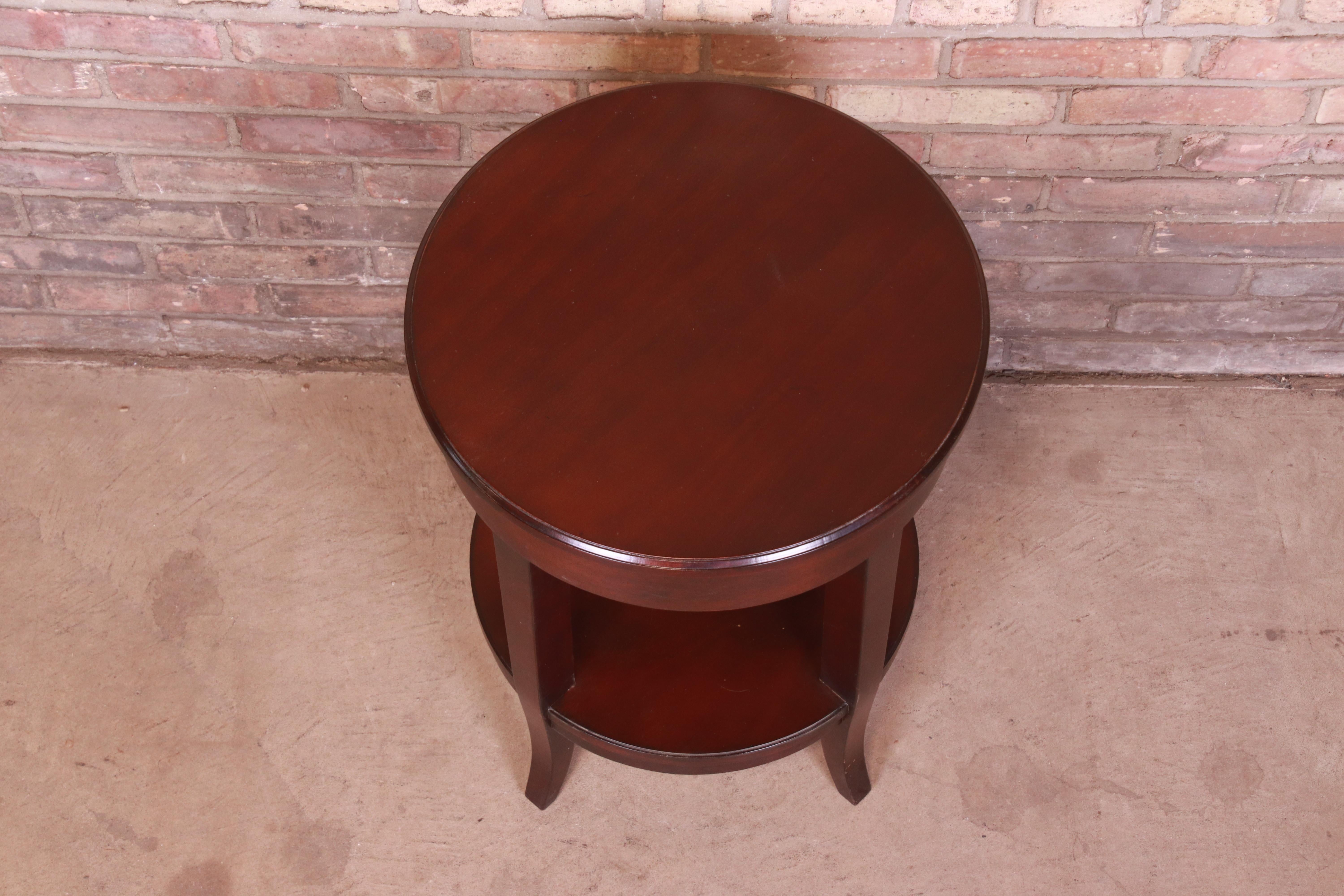 Baker Furniture French Provincial Mahogany Occasional Side Table or Tea Table For Sale 2