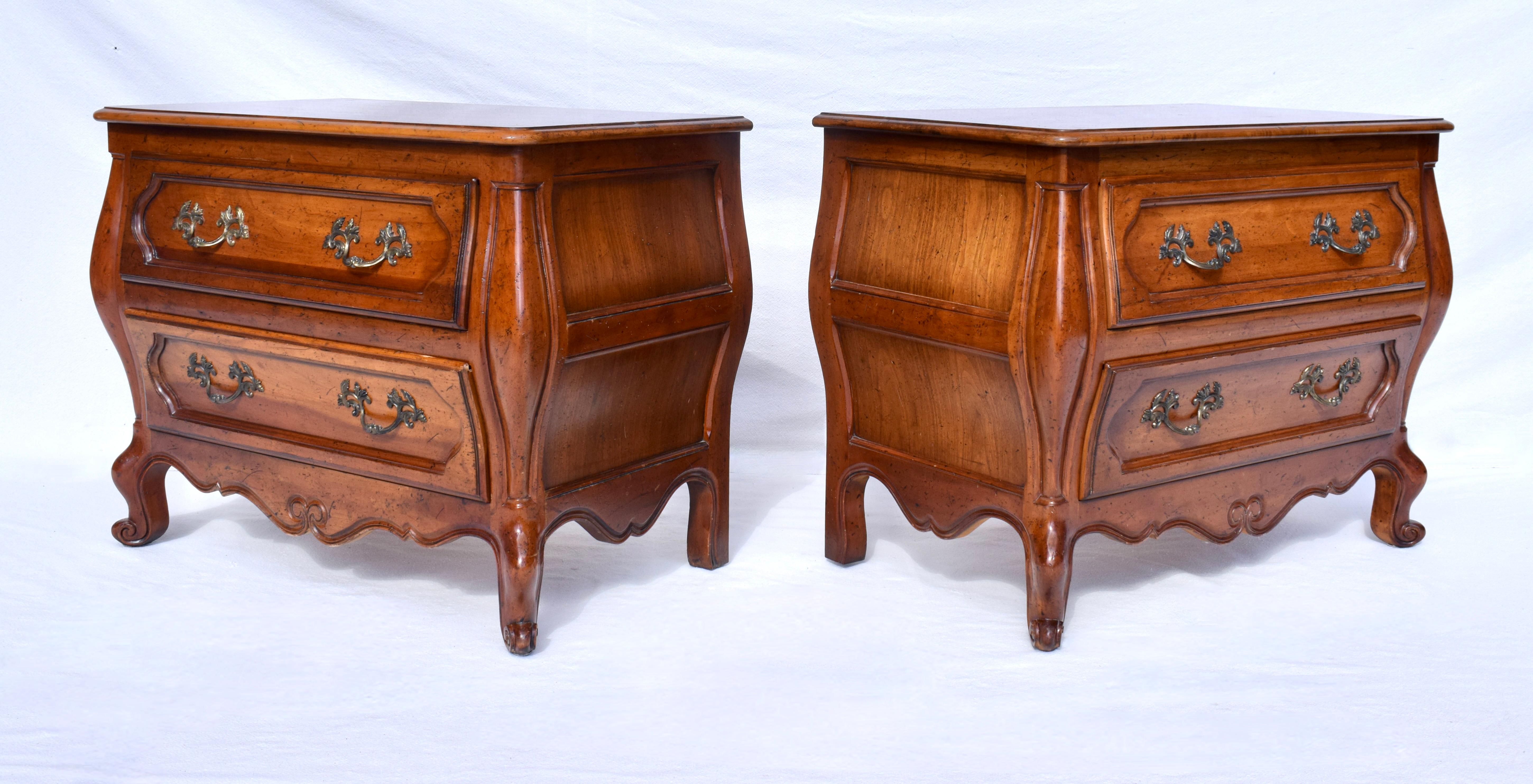 American Baker Furniture French Provincial Nightstands - A Pair For Sale