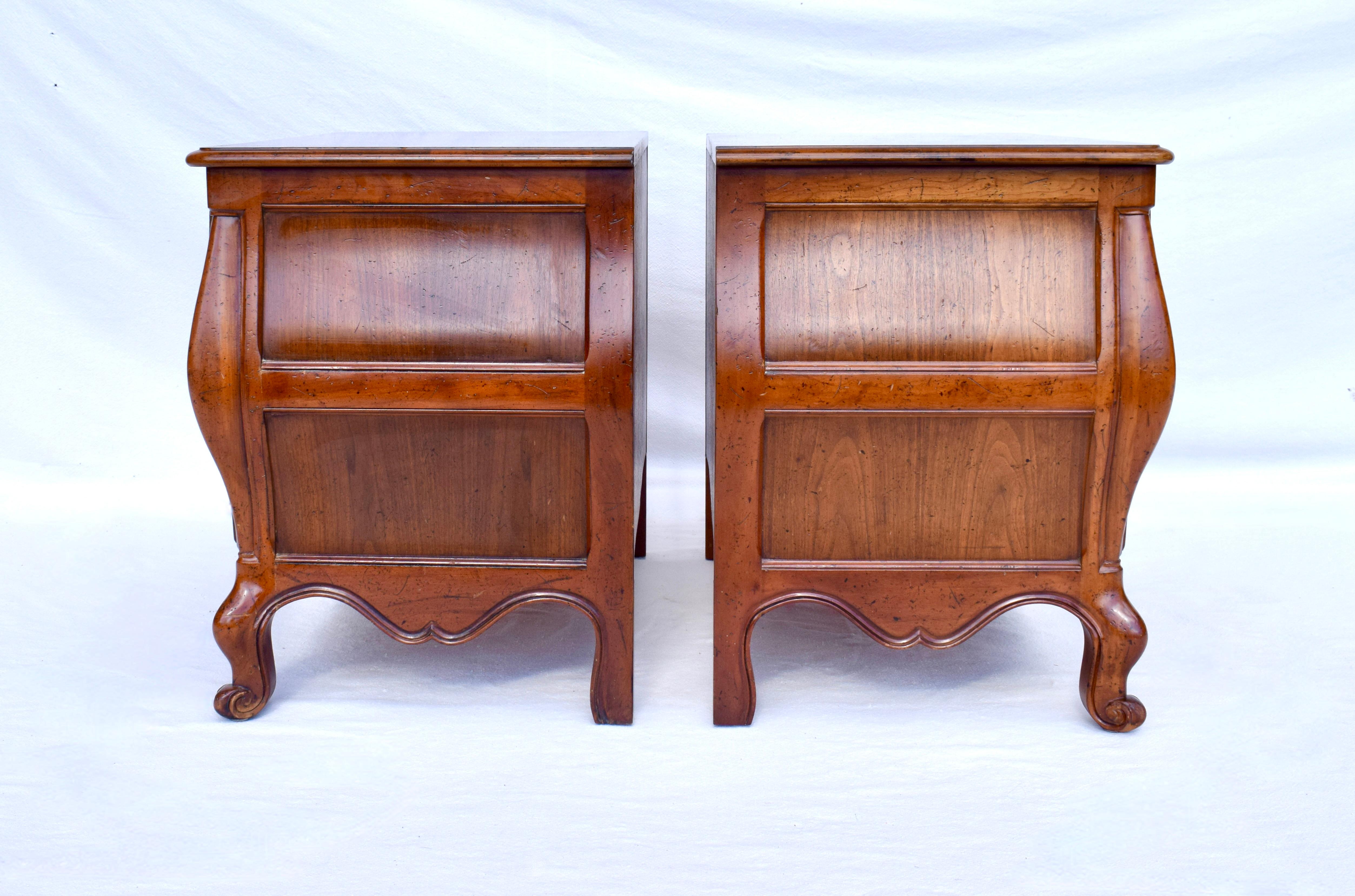 Baker Furniture French Provincial Nightstands - A Pair In Good Condition For Sale In Southampton, NJ