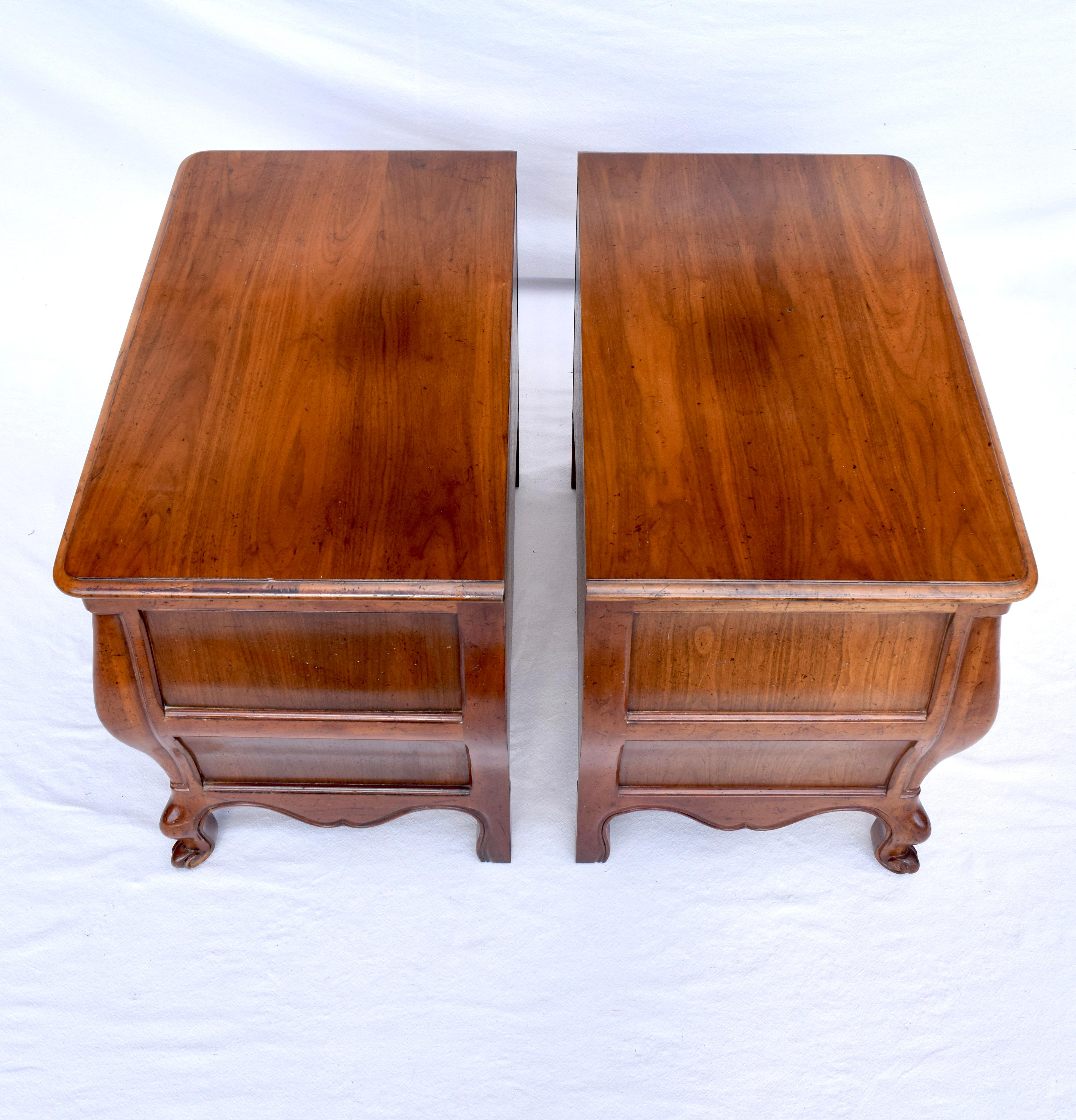 20th Century Baker Furniture French Provincial Nightstands - A Pair For Sale
