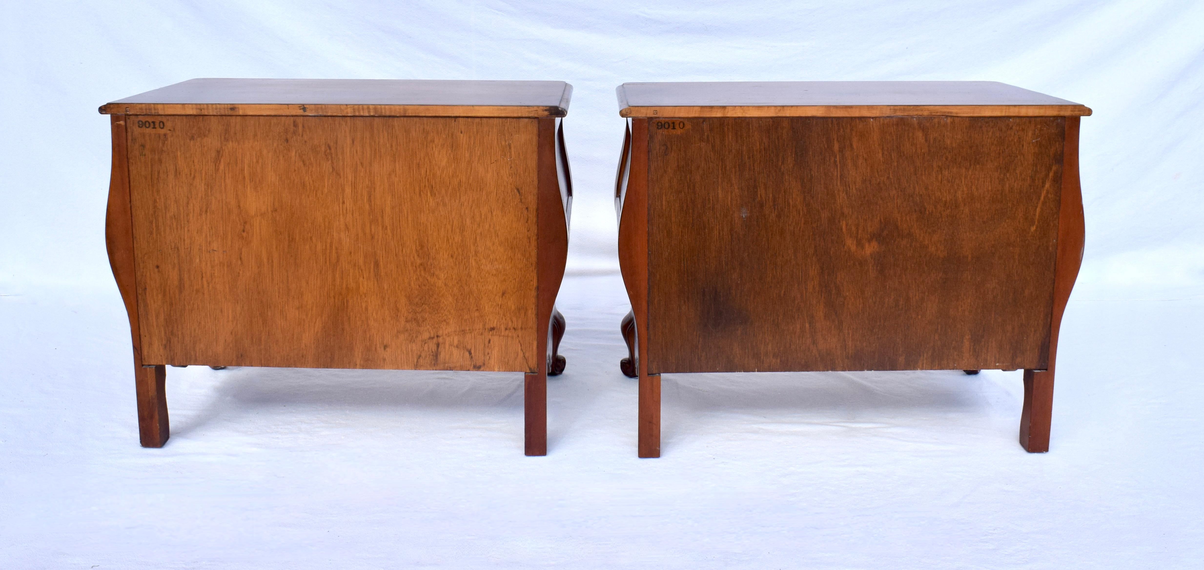 Brass Baker Furniture French Provincial Nightstands - A Pair For Sale