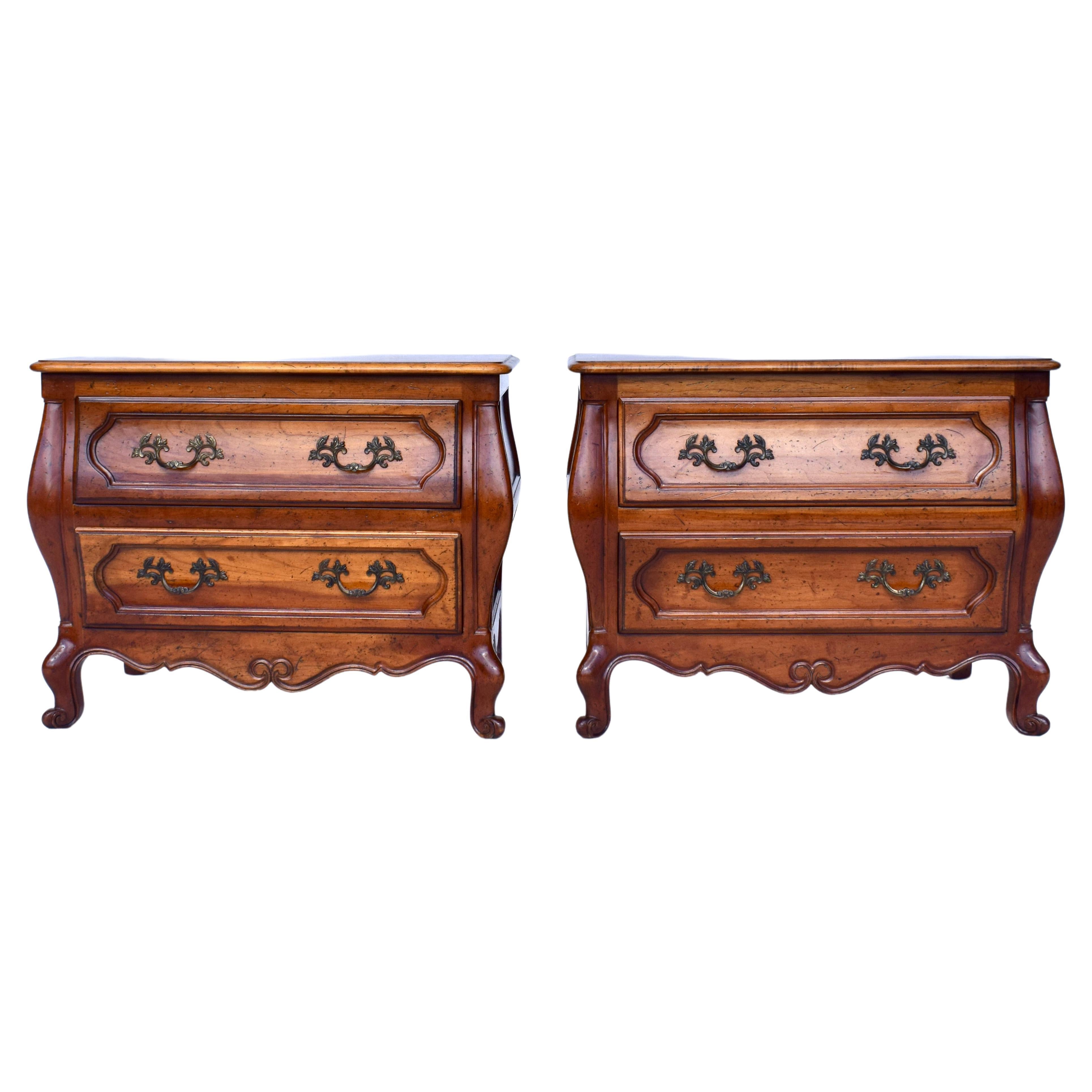 Baker Furniture French Provincial Nightstands - A Pair For Sale