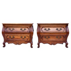 Vintage Baker Furniture French Provincial Nightstands - A Pair