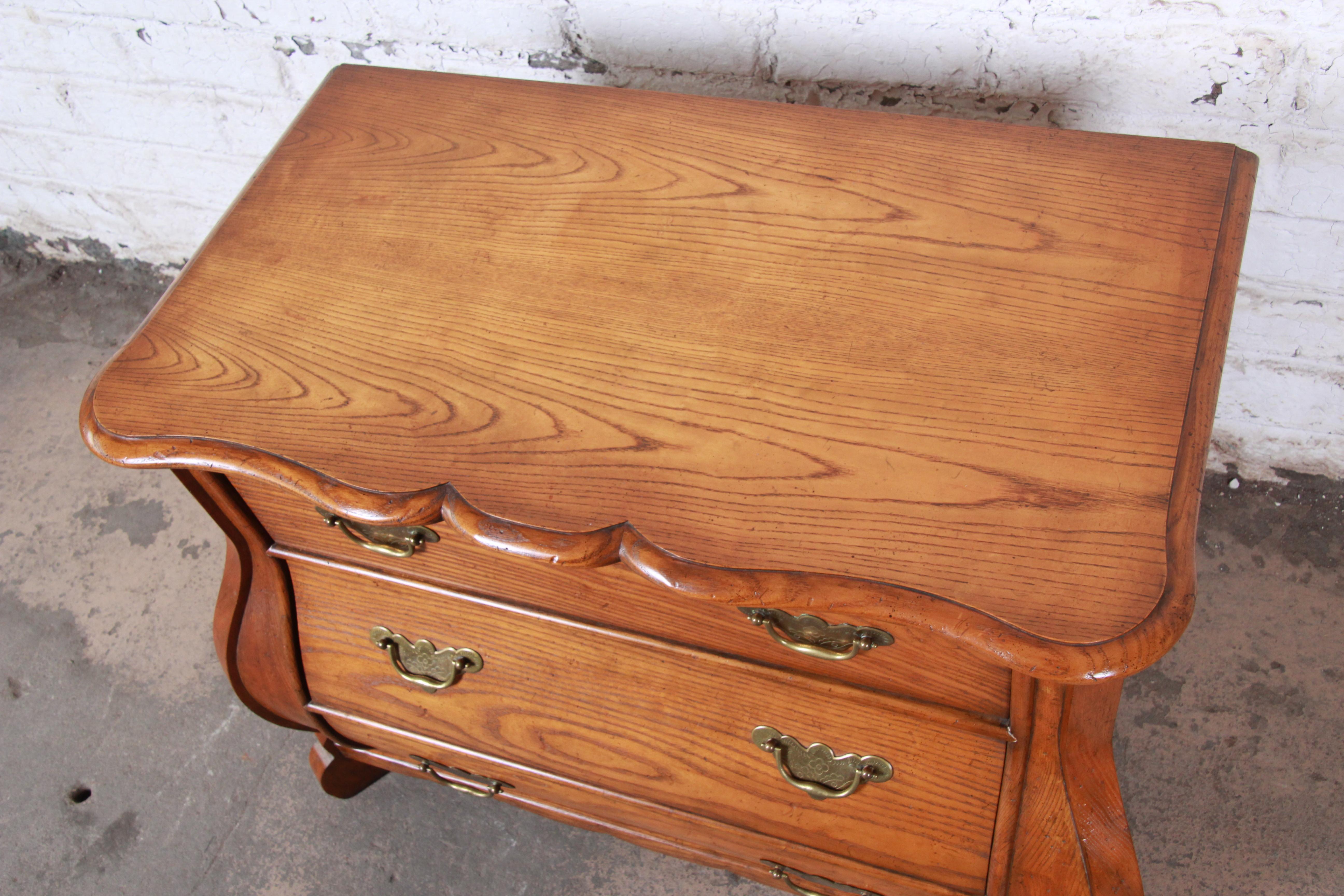 Baker Furniture French Provincial Oak Bombay Chest or Commode In Good Condition In South Bend, IN