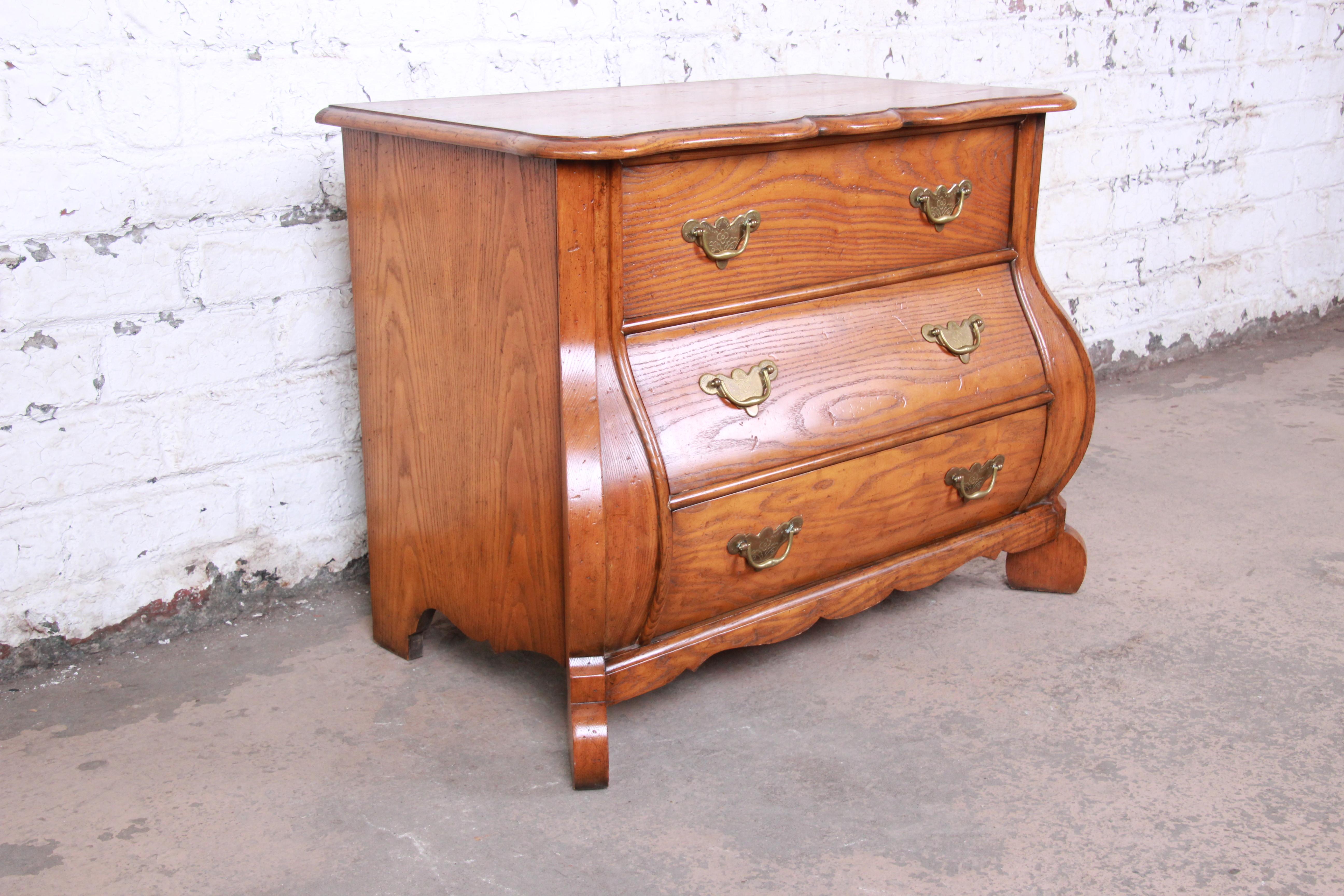 20th Century Baker Furniture French Provincial Oak Bombay Chest or Commode