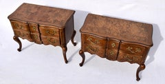 Baker Furniture French Provincial Serpentine Commodes or Bedside Tables