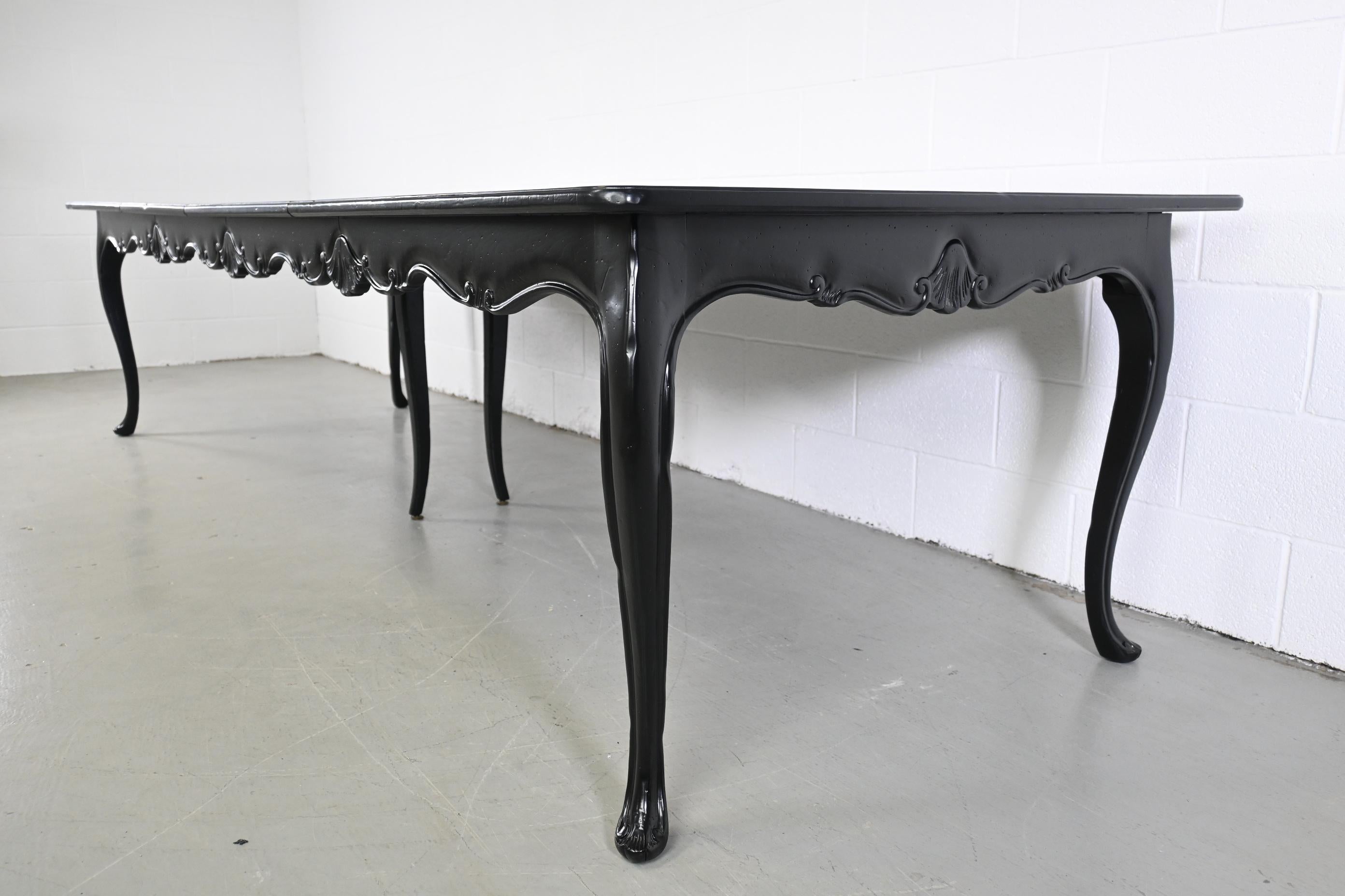 black lacquer dining table