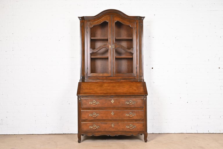 Oak secretary desk with cheap hutch