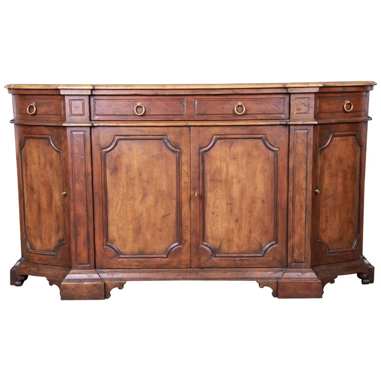 Baker Furniture French Provincial Walnut Sideboard Credenza or Bar