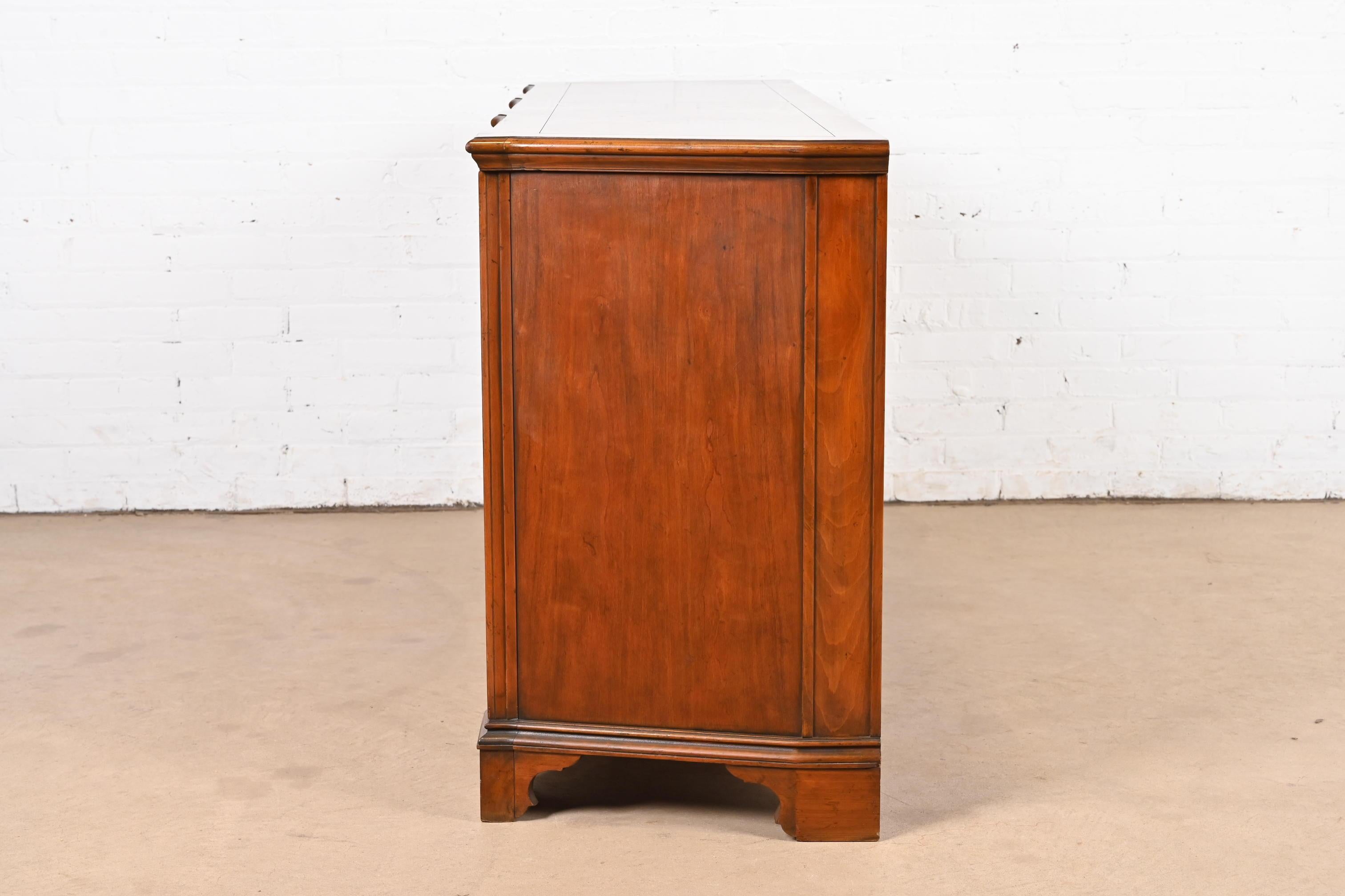 Baker Furniture French Regency Carved Cherry Wood Sideboard Credenza For Sale 4
