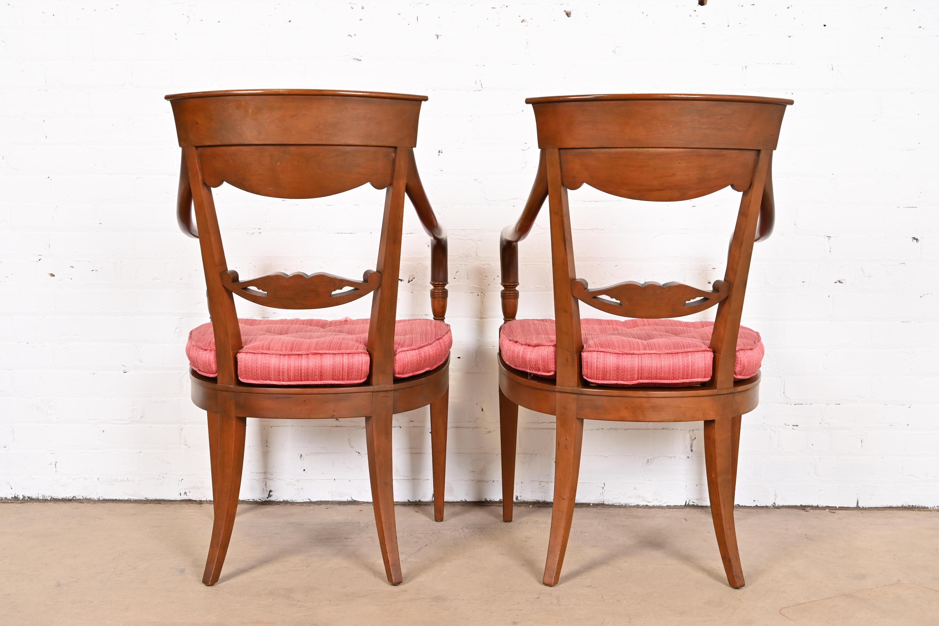 Baker Furniture French Regency Carved Walnut Lounge Chairs, Pair 11