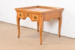 Baker Furniture French Regency Carved Walnut Tea Table, Circa 1960s
