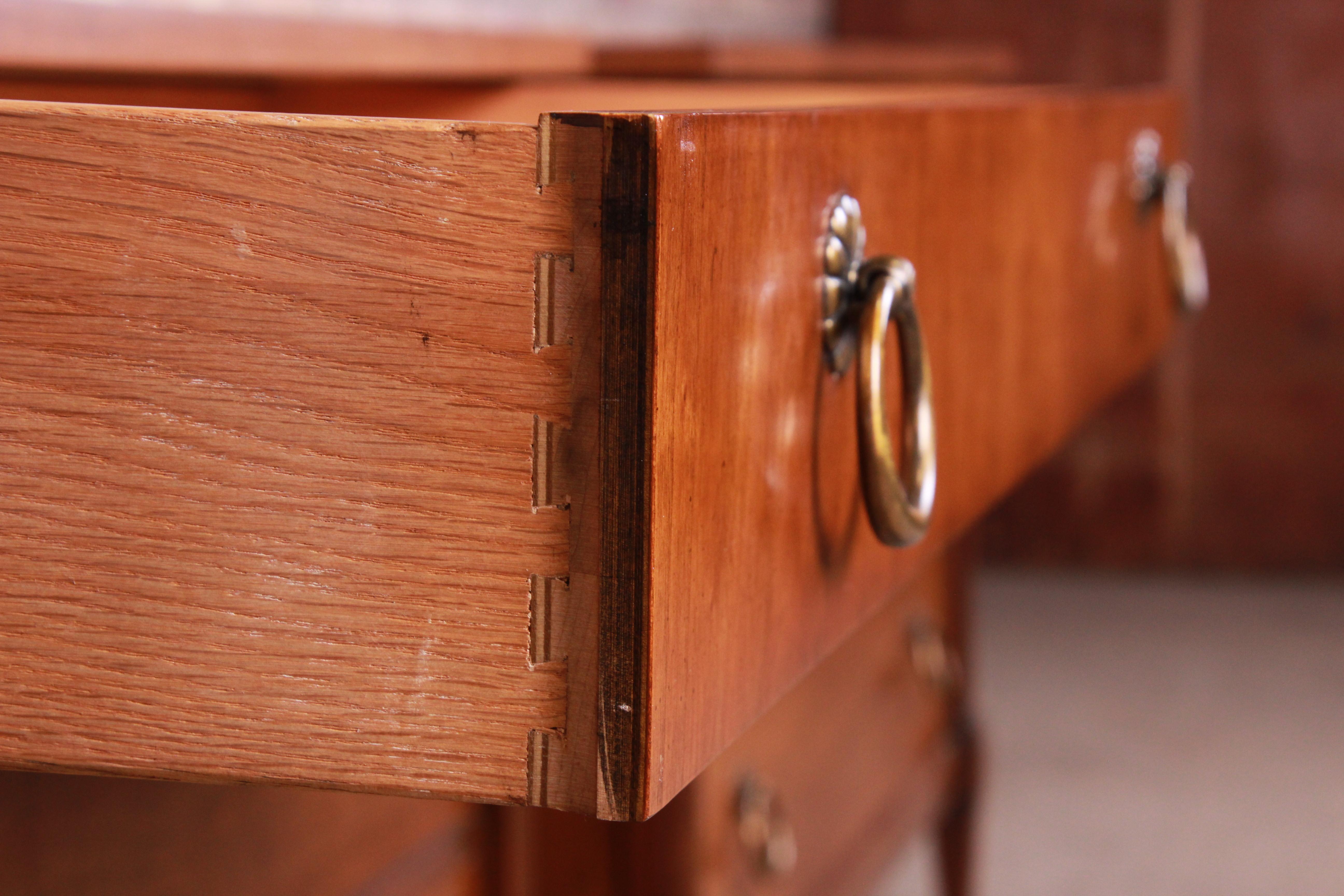 20th Century Baker Furniture French Regency Cherrywood Bachelor Chests or Large Nightstands