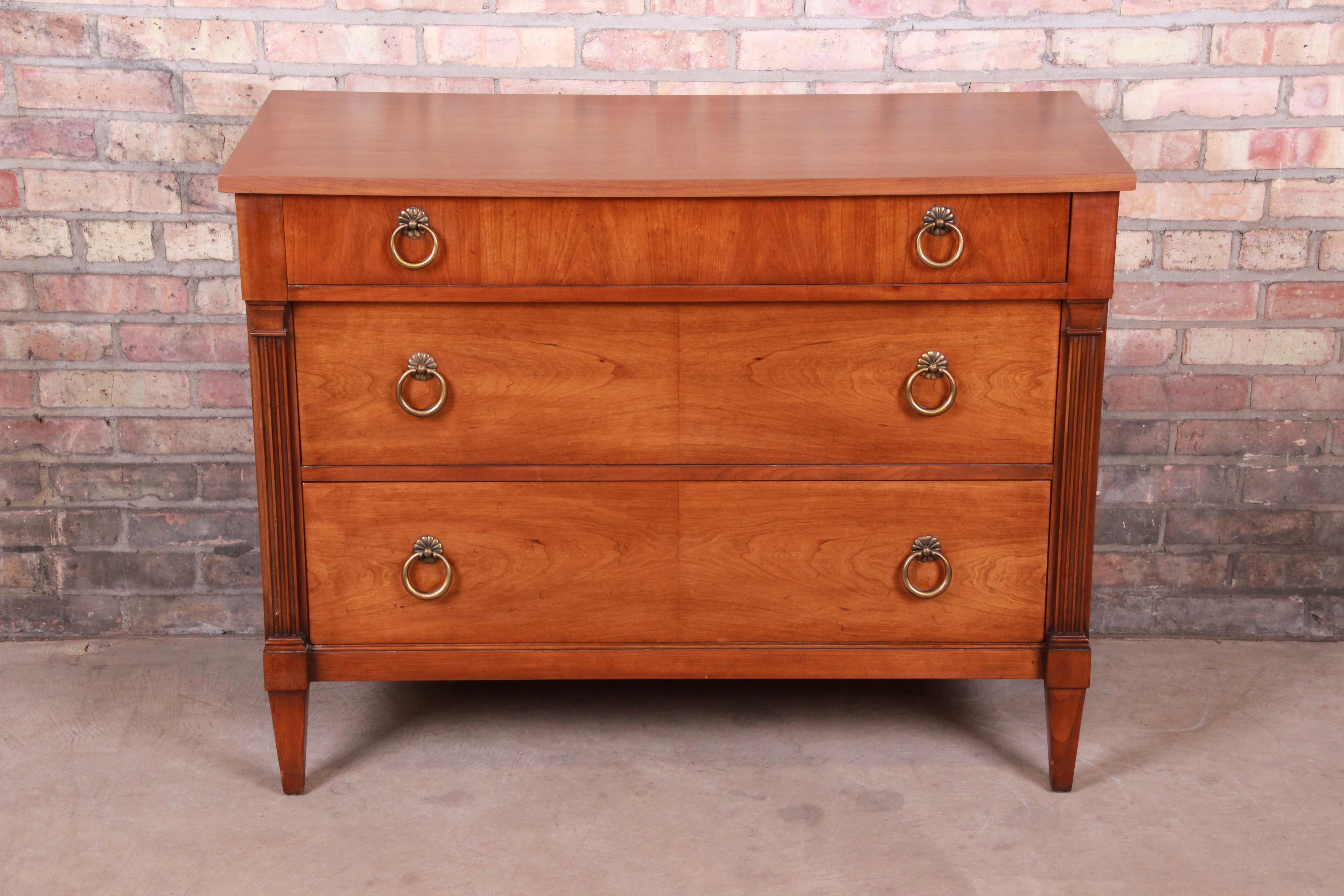 Baker Furniture French Regency Cherrywood Dresser Chest In Good Condition In South Bend, IN