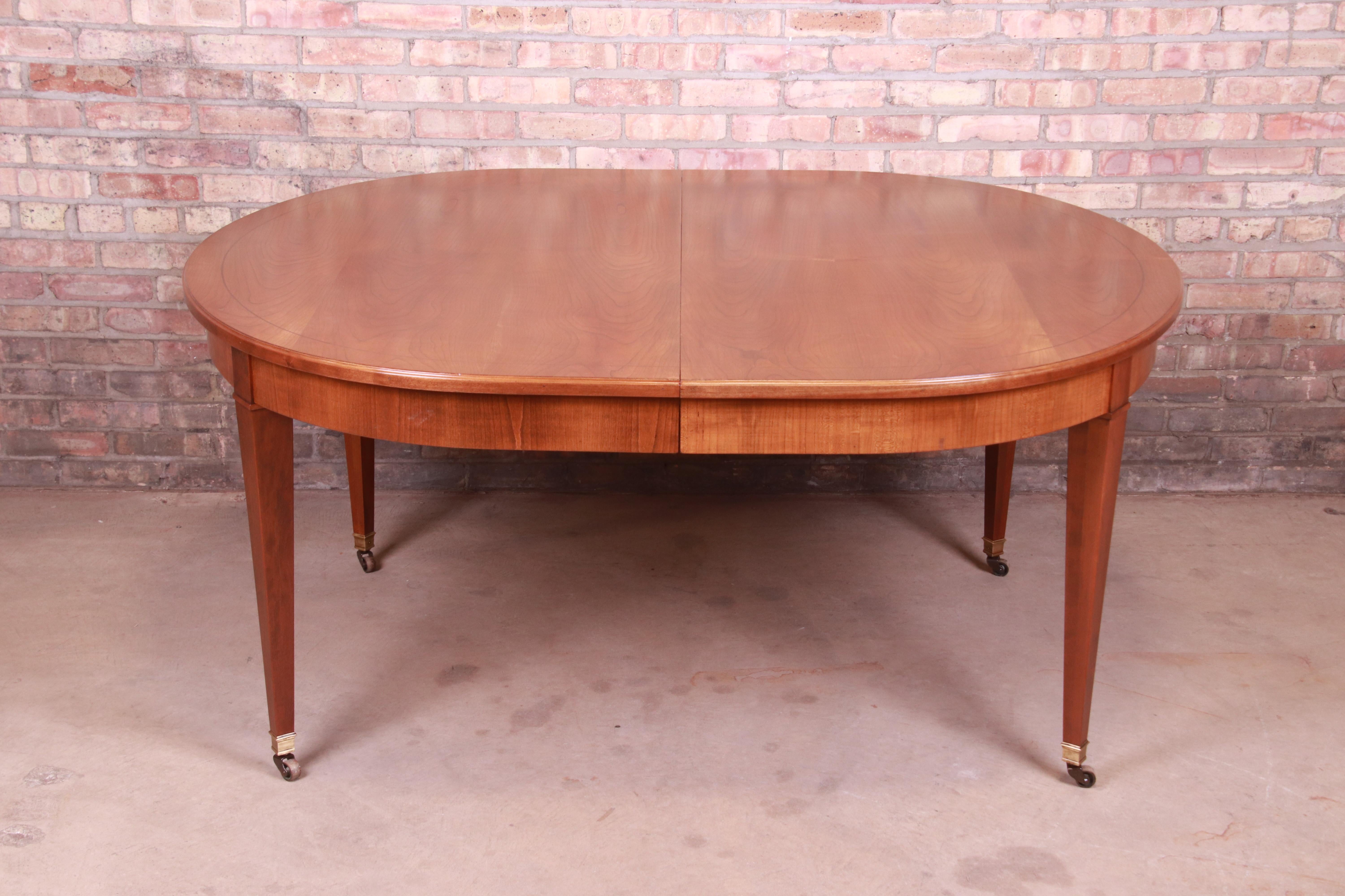 Baker Furniture French Regency Cherrywood Extension Dining Table, Refinished 4