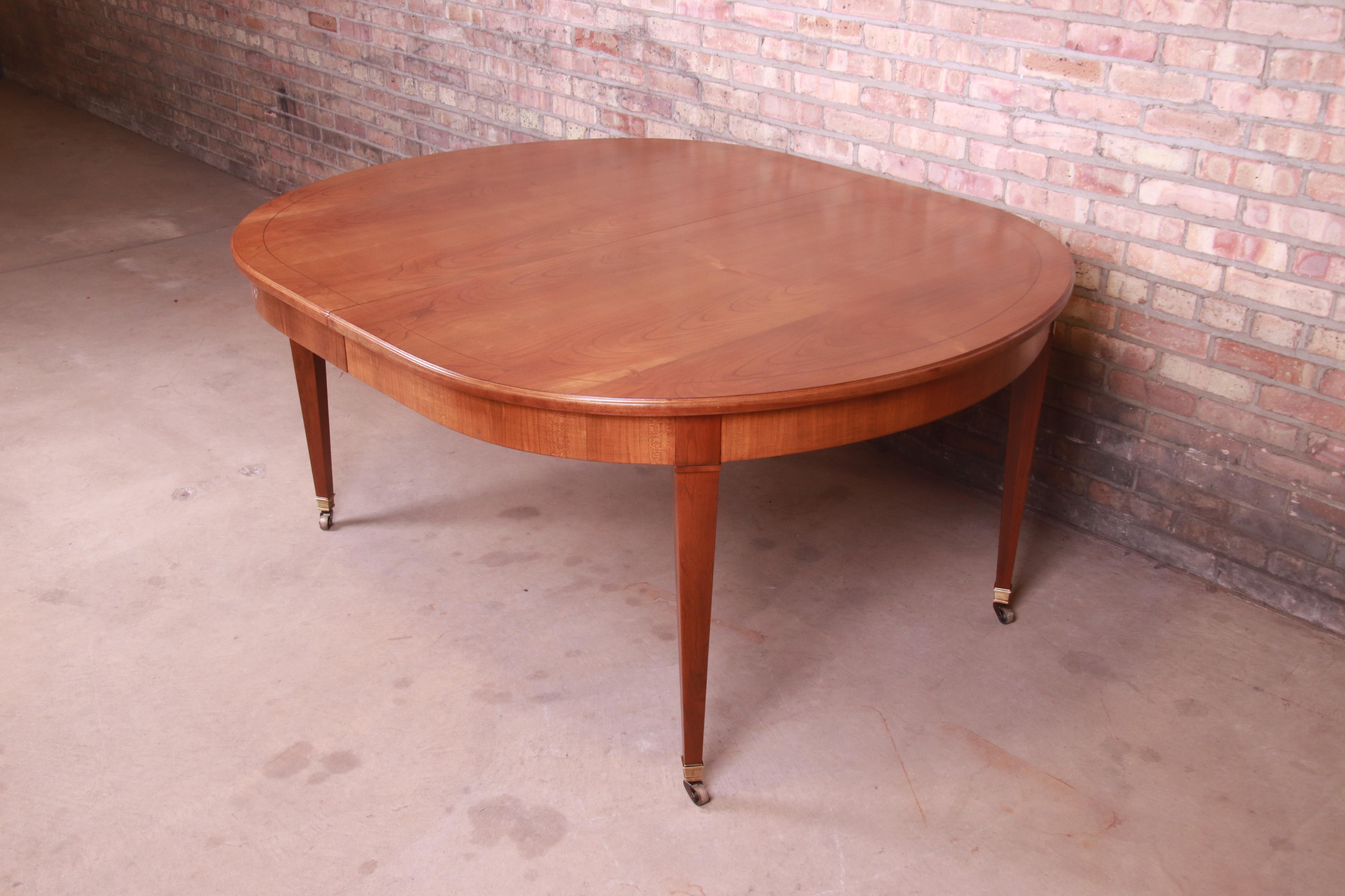 Baker Furniture French Regency Cherrywood Extension Dining Table, Refinished 6