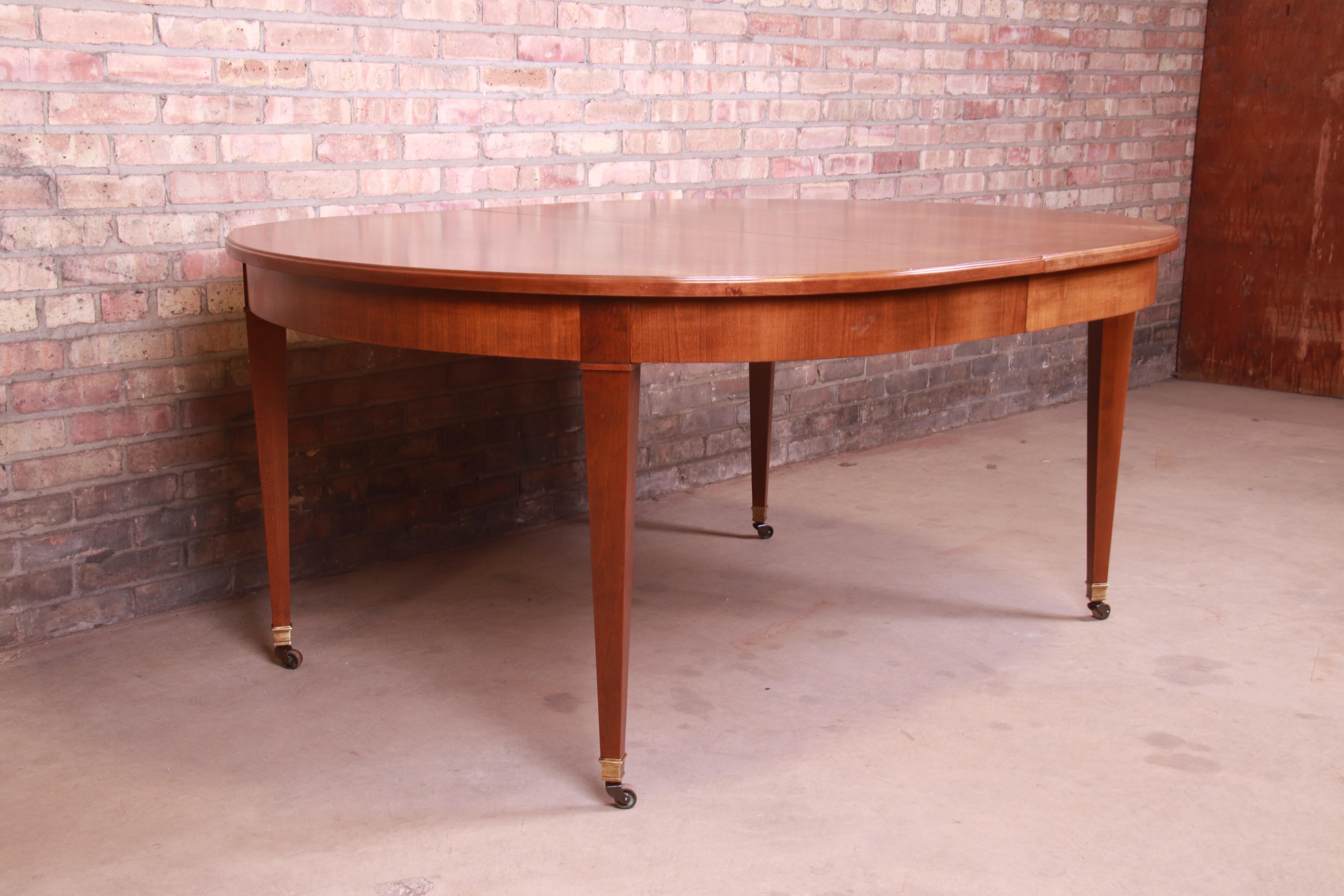Baker Furniture French Regency Cherrywood Extension Dining Table, Refinished 7