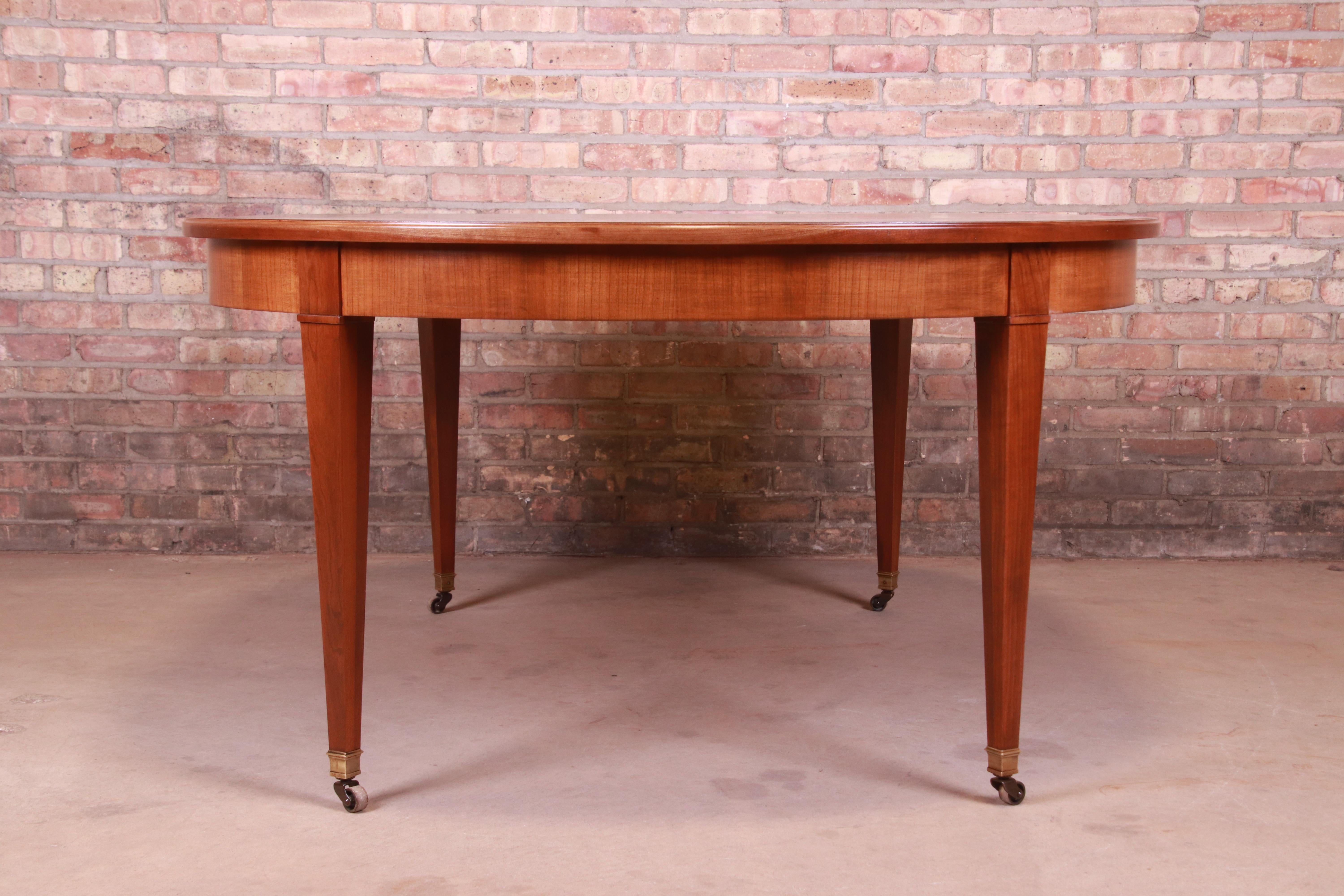 Baker Furniture French Regency Cherrywood Extension Dining Table, Refinished 10