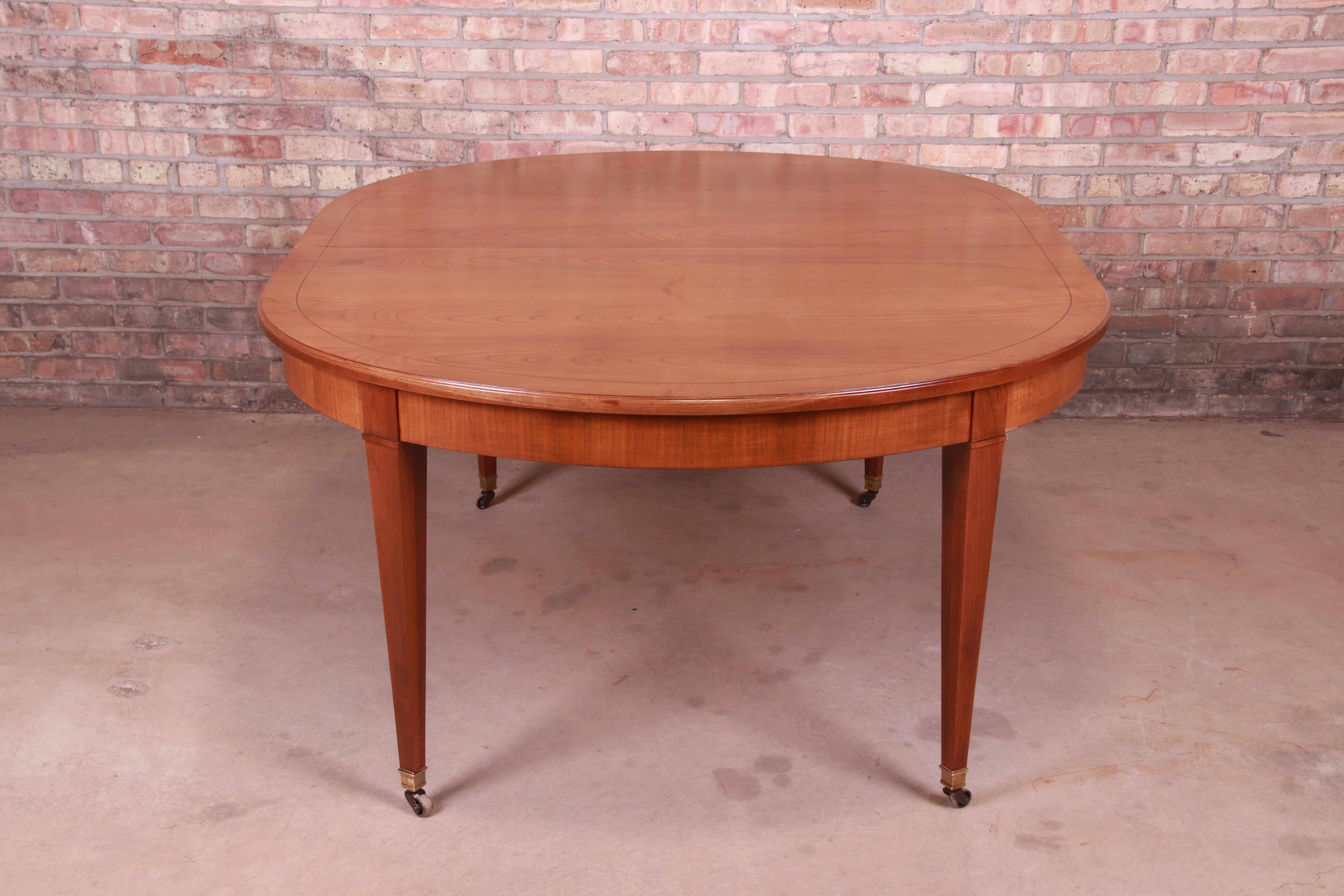Baker Furniture French Regency Cherrywood Extension Dining Table, Refinished 11