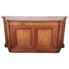 Baker Furniture French Regency Cherry Wood Sideboard Credenza or Bar Cabinet