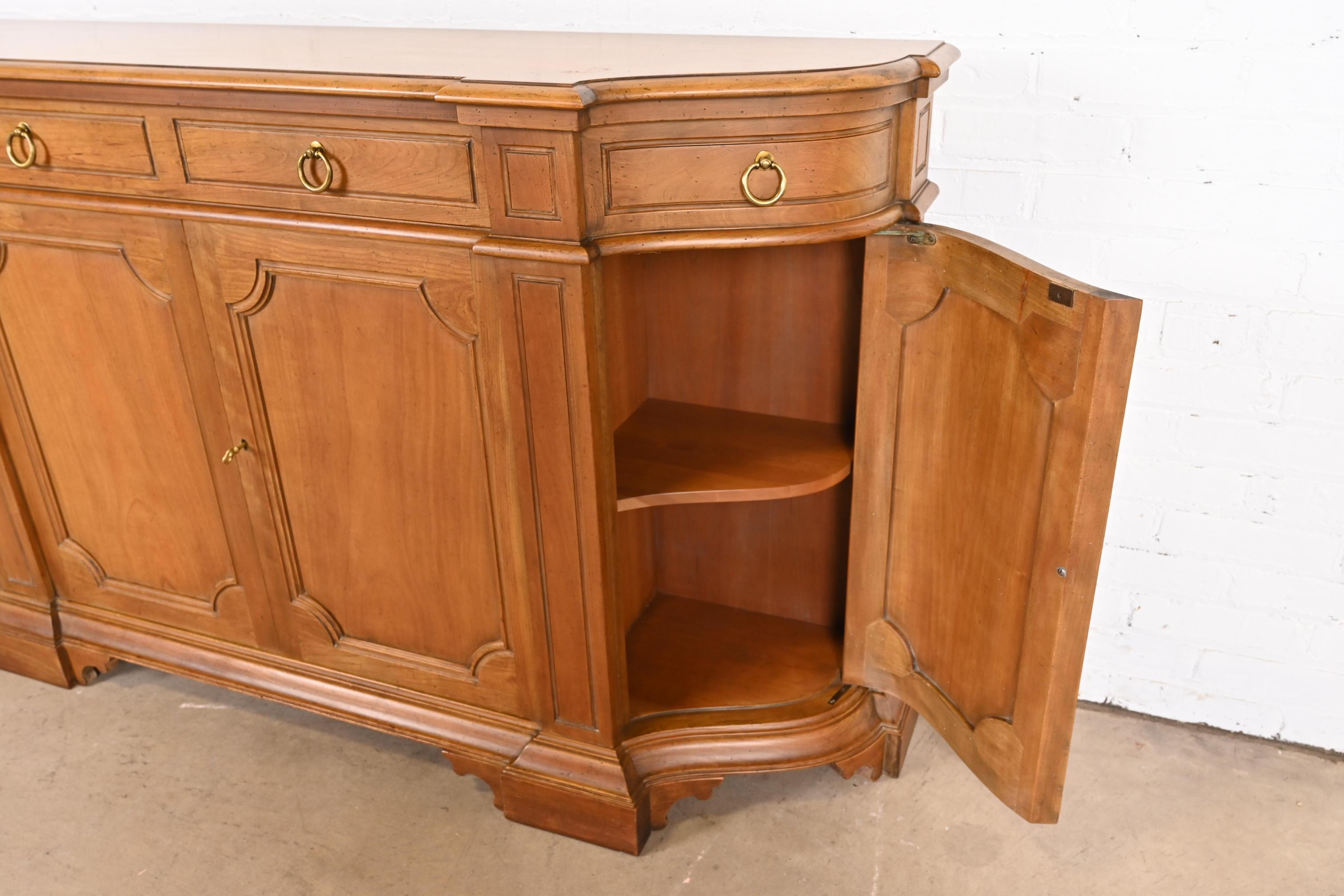 Baker Furniture French Regency Cherry Wood Sideboard or Bar Cabinet 9