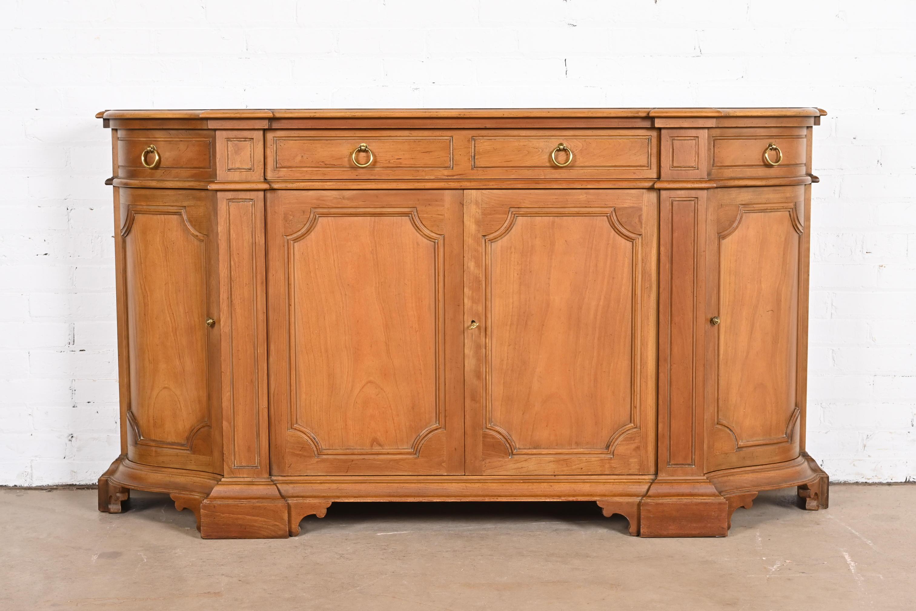 American Baker Furniture French Regency Cherry Wood Sideboard or Bar Cabinet