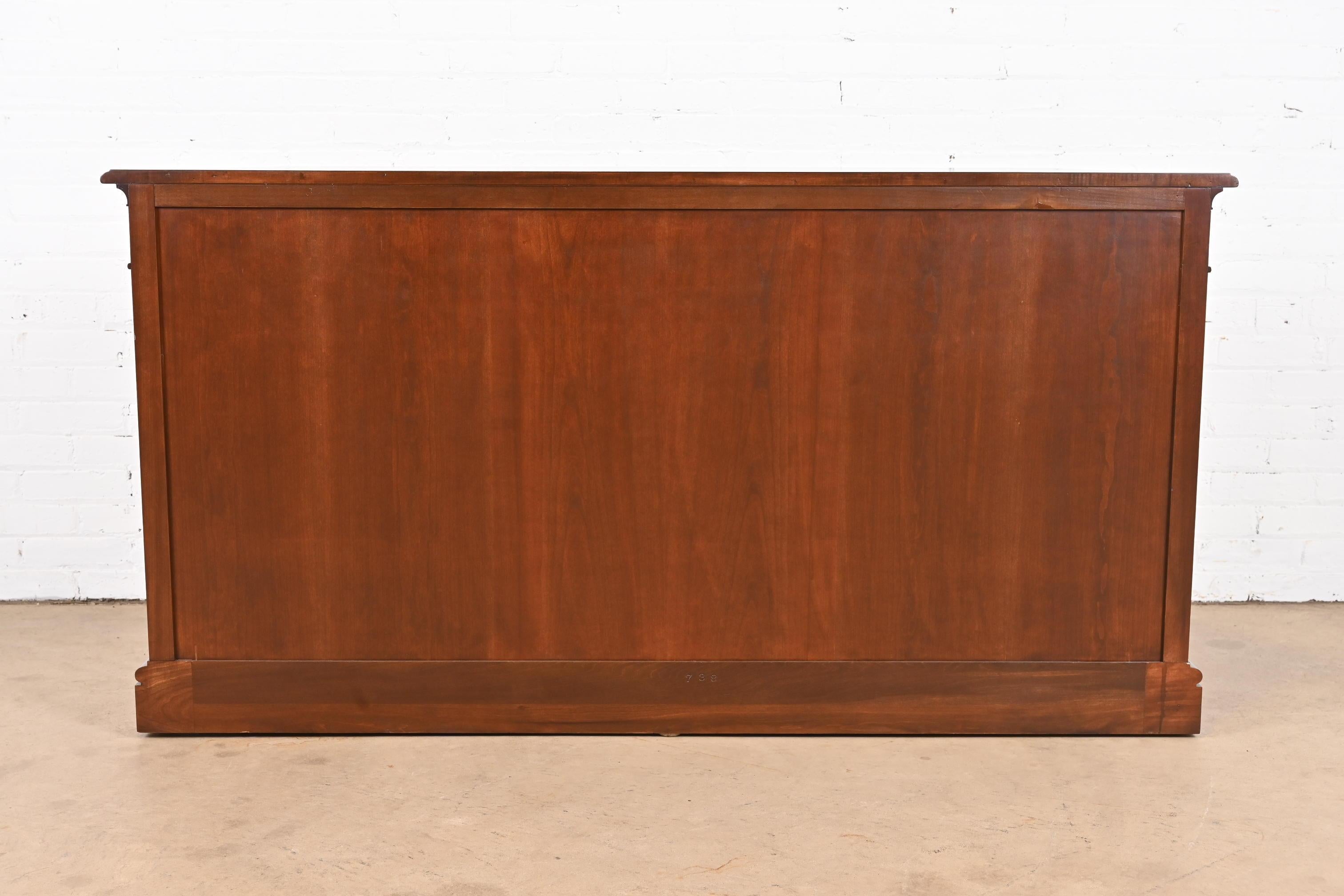 Baker Furniture French Regency Cherry Wood Sideboard or Bar Cabinet, Refinished 11