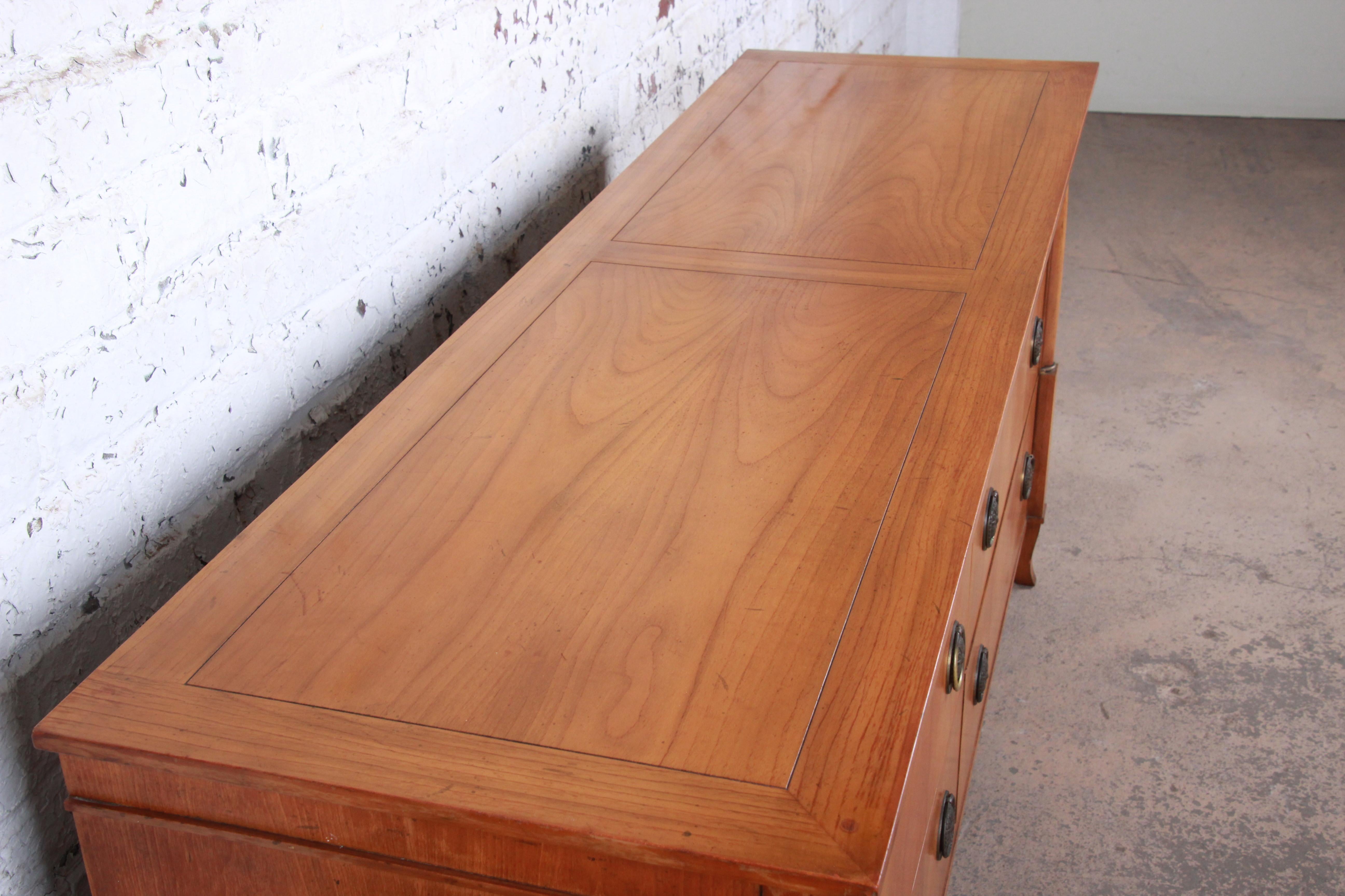 Baker Furniture French Regency Cherrywood Six-Drawer Dresser or Credenza 5
