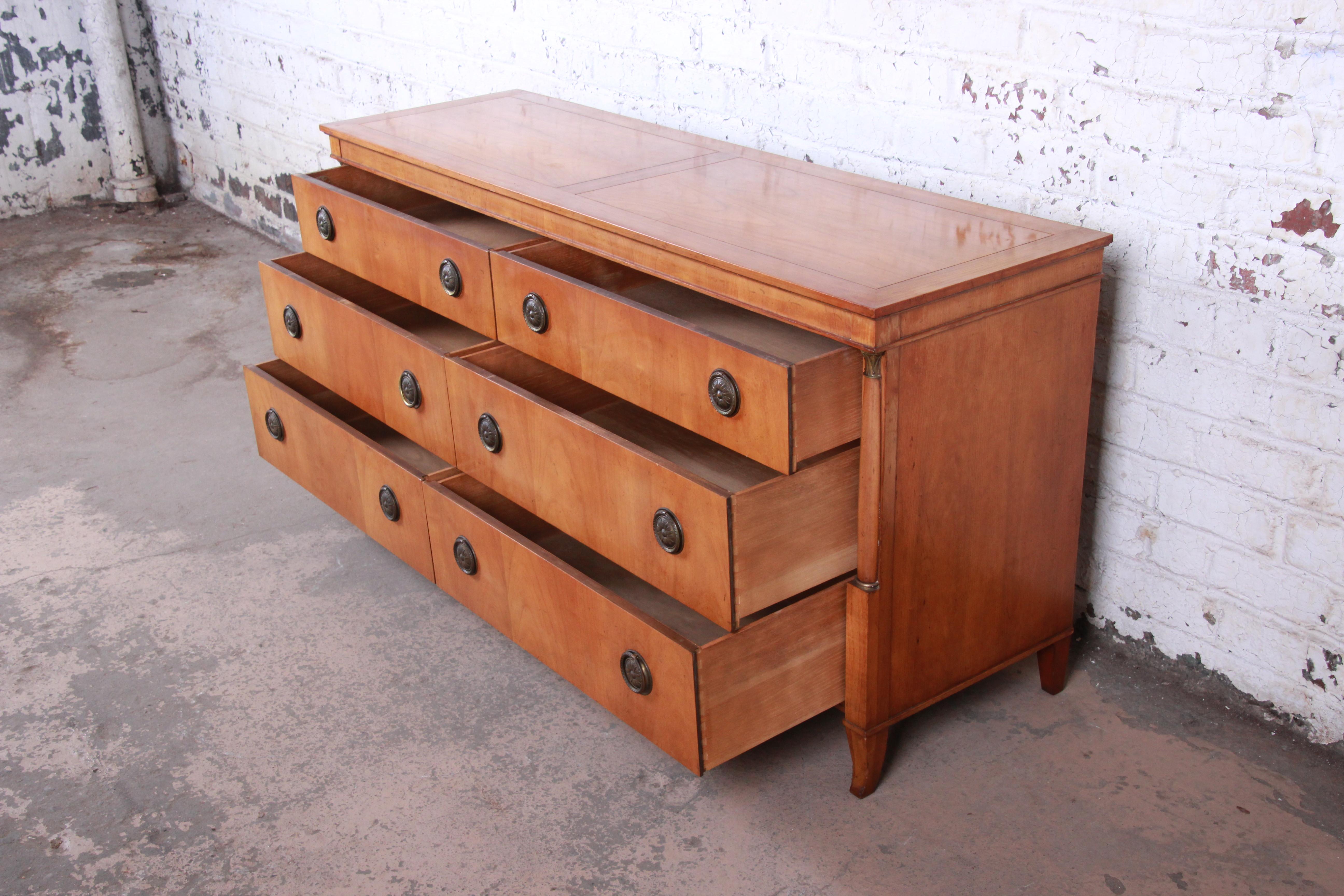 Baker Furniture French Regency Cherrywood Six-Drawer Dresser or Credenza 2