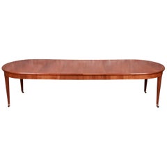 Baker Furniture French Regency Cherrywood Extension Dining Table, Refinished