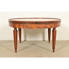 Baker Furniture French Regency Louis XVI Burled Wood Coffee Table, Circa 1960s