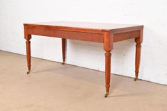 Baker Furniture French Regency Louis XVI Carved Cherry Wood Writing Desk