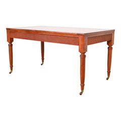 Used Baker Furniture French Regency Louis XVI Carved Cherry Wood Writing Desk