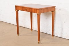 Baker Furniture French Regency Louis XVI Cherry and Gilt Wood Petite Desk