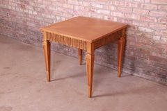 Baker Furniture French Regency Louis XVI Cherry Wood and Parcel Gilt Tea Table